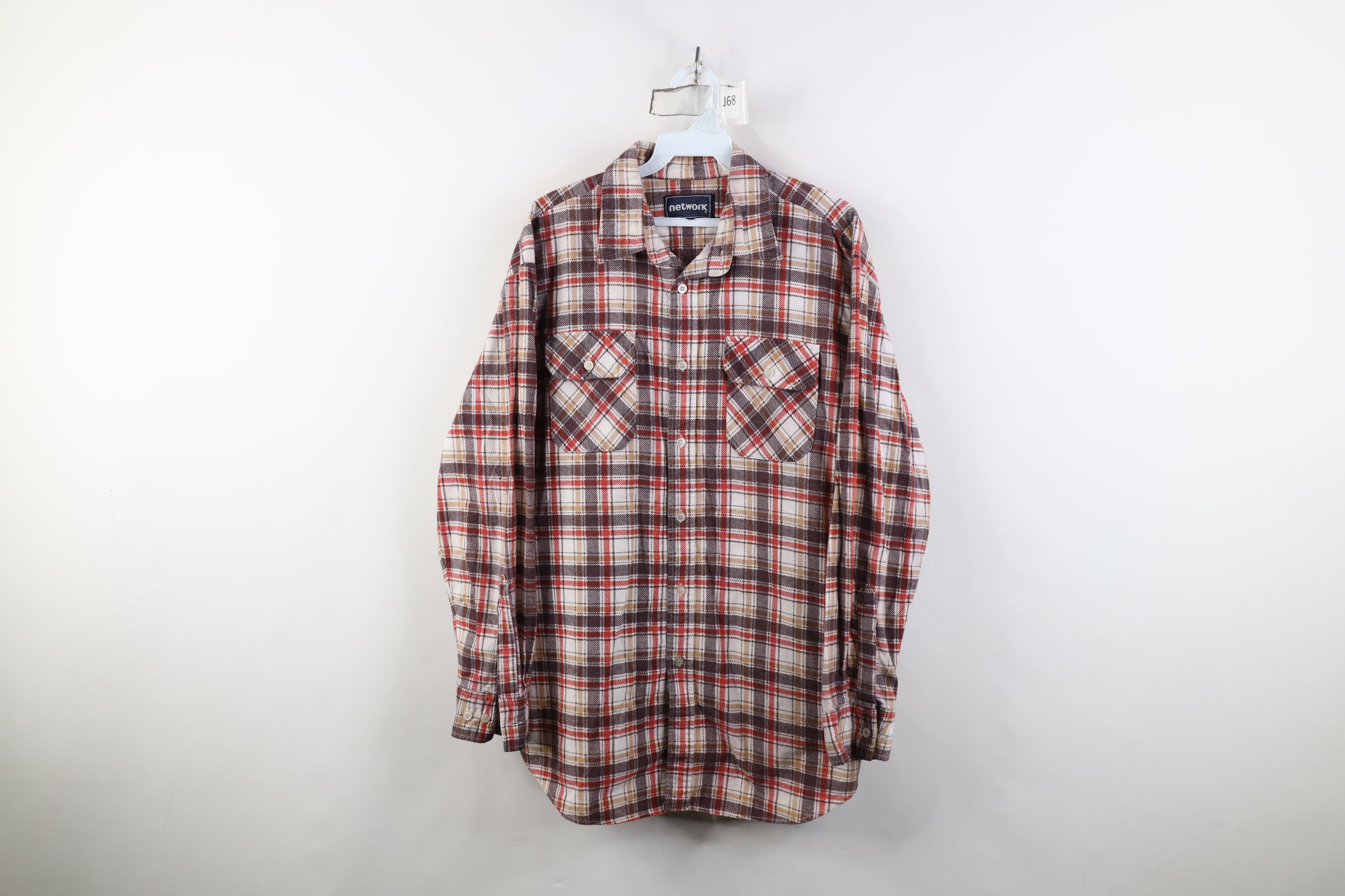 Vintage Vintage 70s Streetwear Heavyweight Button Shirt Plaid Size US XL / EU 56 / 4 - 1 Thumbnail