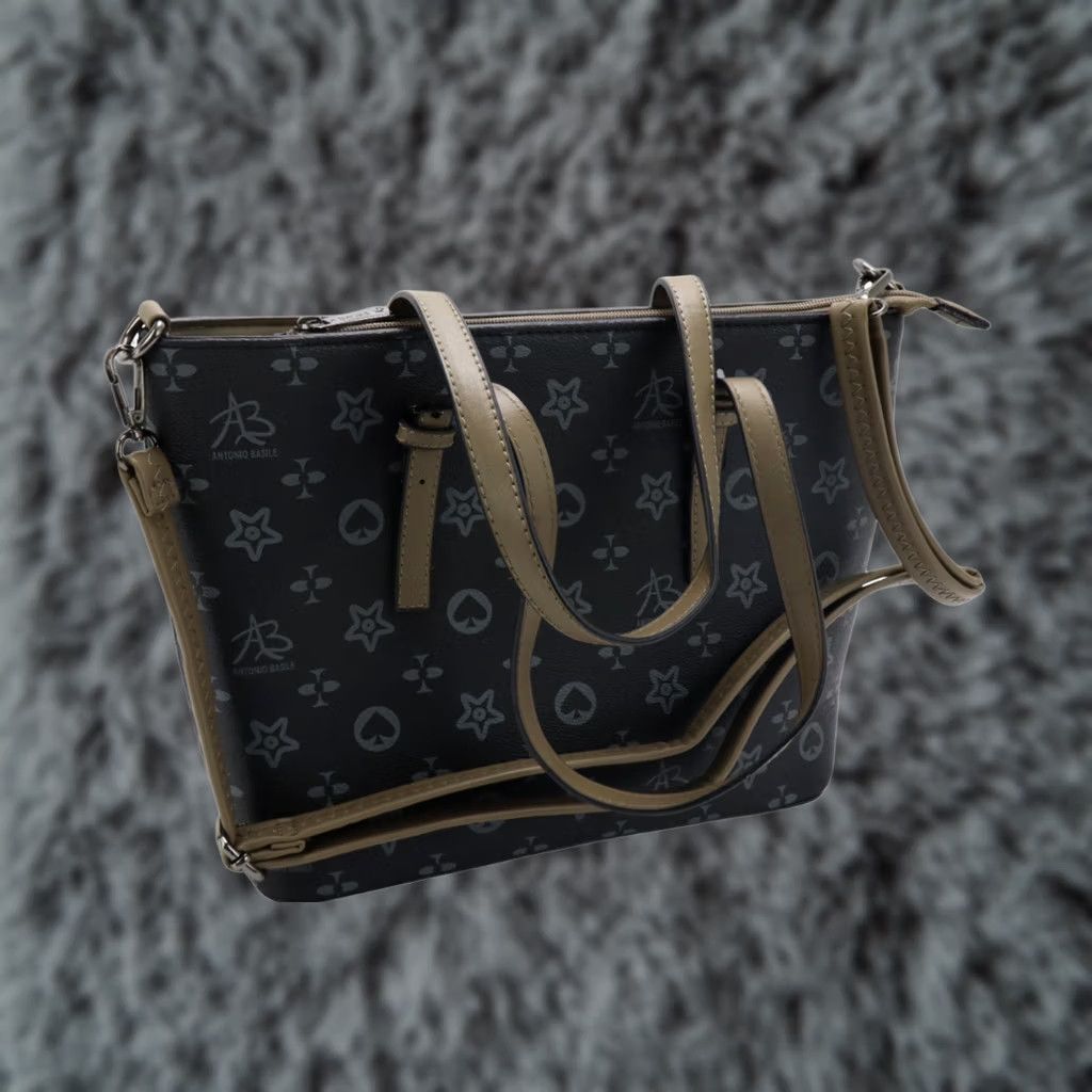 Vintage Antonio Basile Bag Women's ONE SIZE Tote Zipper Detachable Strap Black Casual Size ONE SIZE - 1 Thumbnail