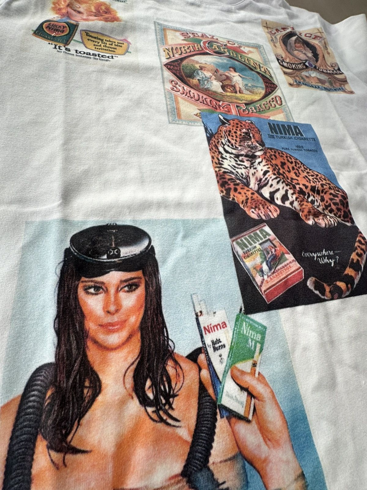 Vintage Vintage smoking graphic tee Size US M / EU 48-50 / 2 - 2 Thumbnail