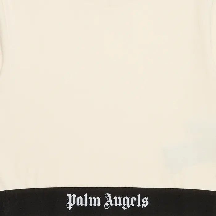 Palm Angels o1y1225 Logo Crop Top in Ivory/Black Size S / US 4 / IT 40 - 3 Thumbnail