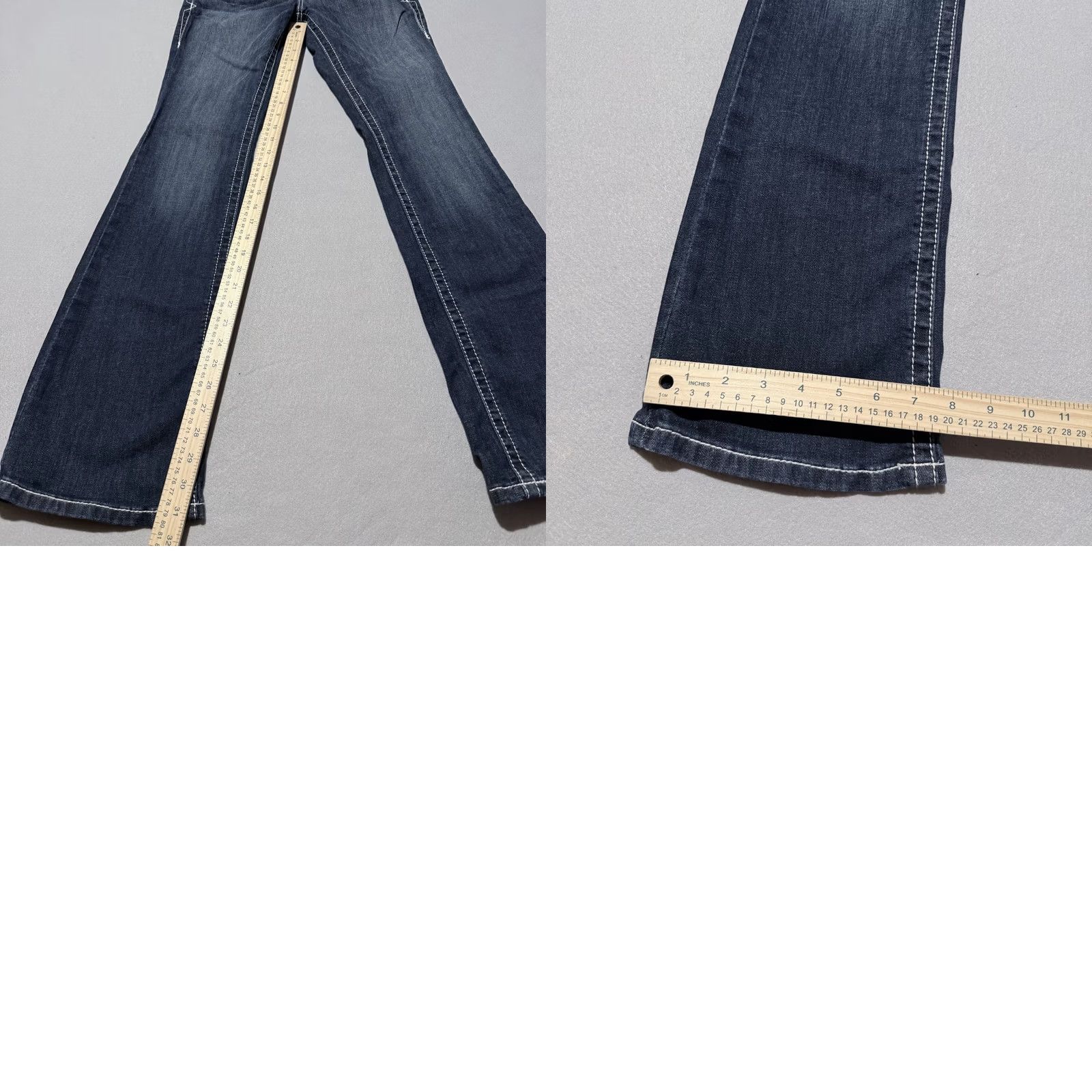 Ariat Ariat Jeans Blue Bootcut 26x31 Womens Low Rise Denim Jeans - 5-Pocket, Dark Wash, Button Zip, Regular Rise, City Cowboys & Western Womens Size 26" / US 2 / IT 38 - 9 Thumbnail
