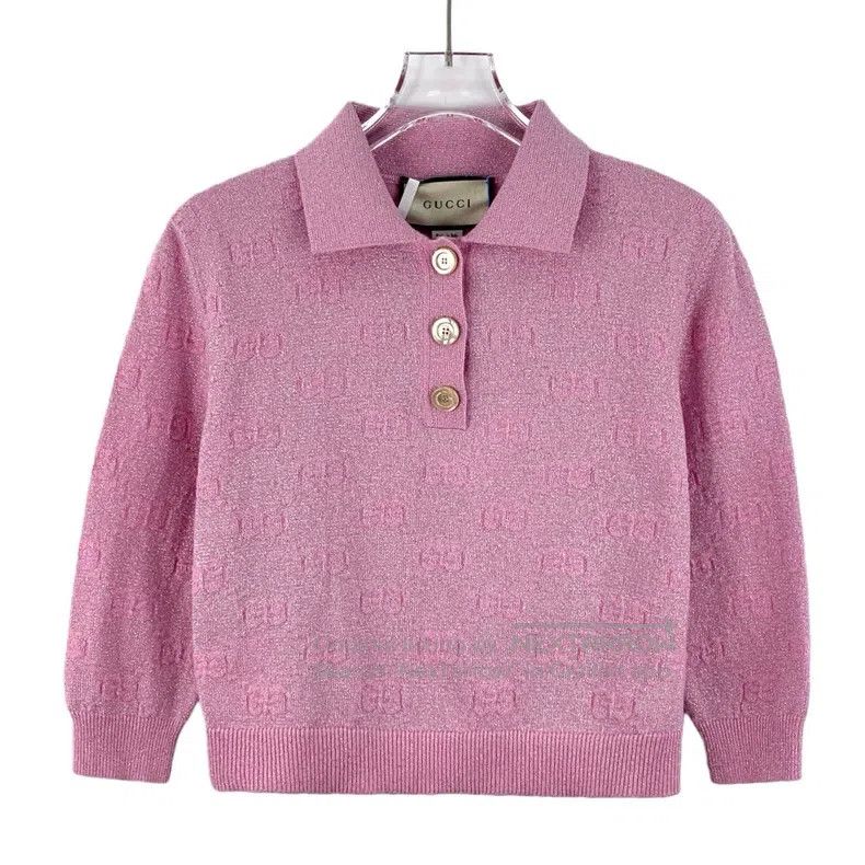 Gucci Gucci Pink logo jacquard full print wool lapel single-brea Size XXS / US 00 / IT 34 - 1 Thumbnail