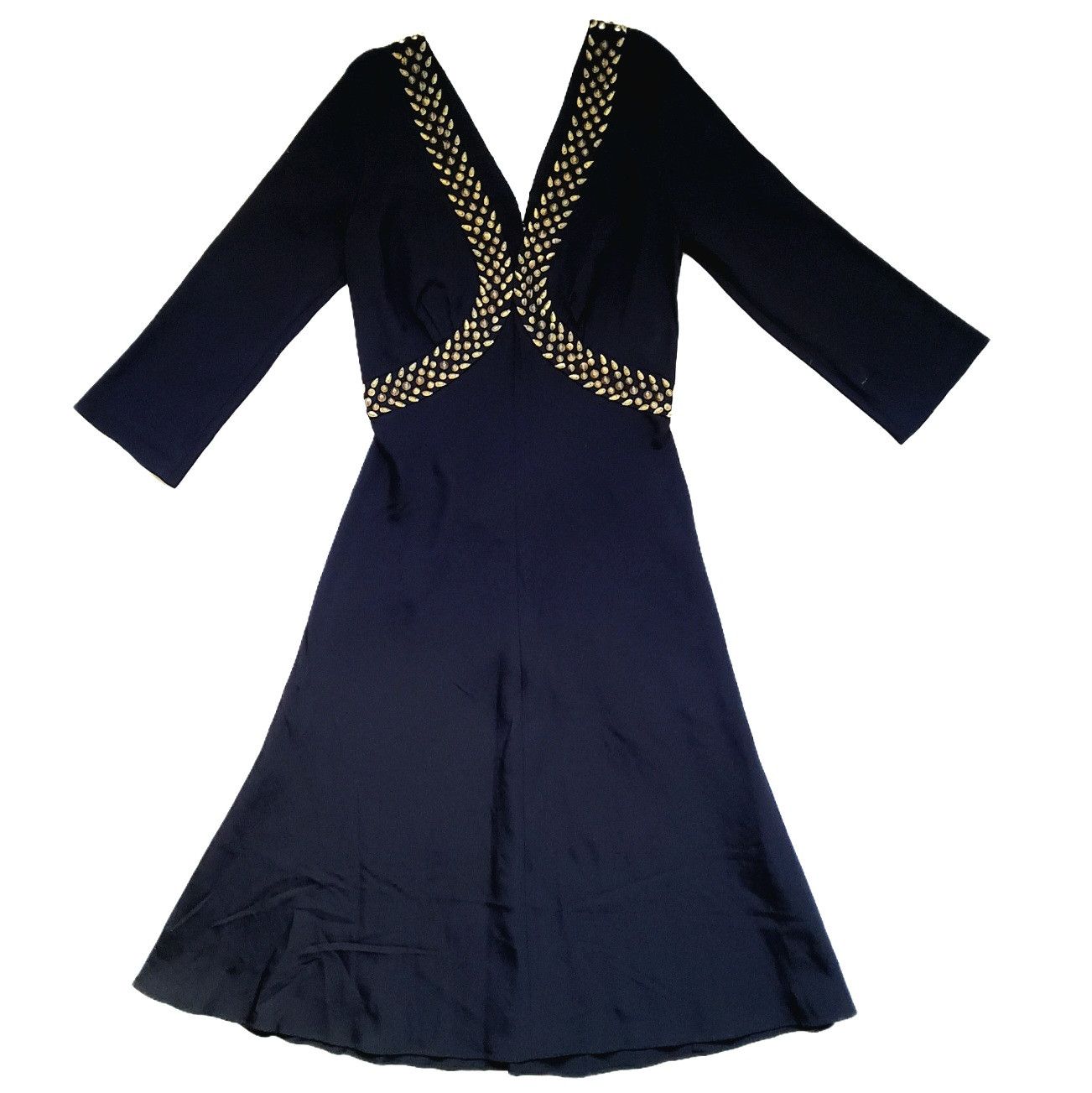 Chloe Chloé vintage 2003 hand beaded silk midi dress Size M / US 6-8 / IT 42-44 - 1 Thumbnail