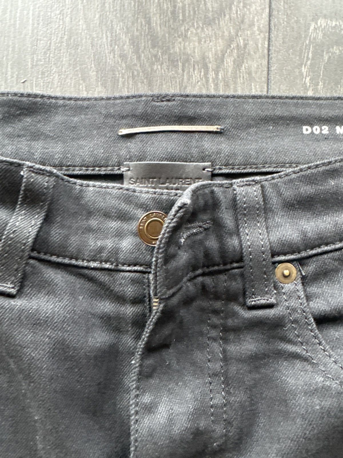 Yves Saint Laurent YSL Black Denim Jeans Size US 29 - 3 Thumbnail