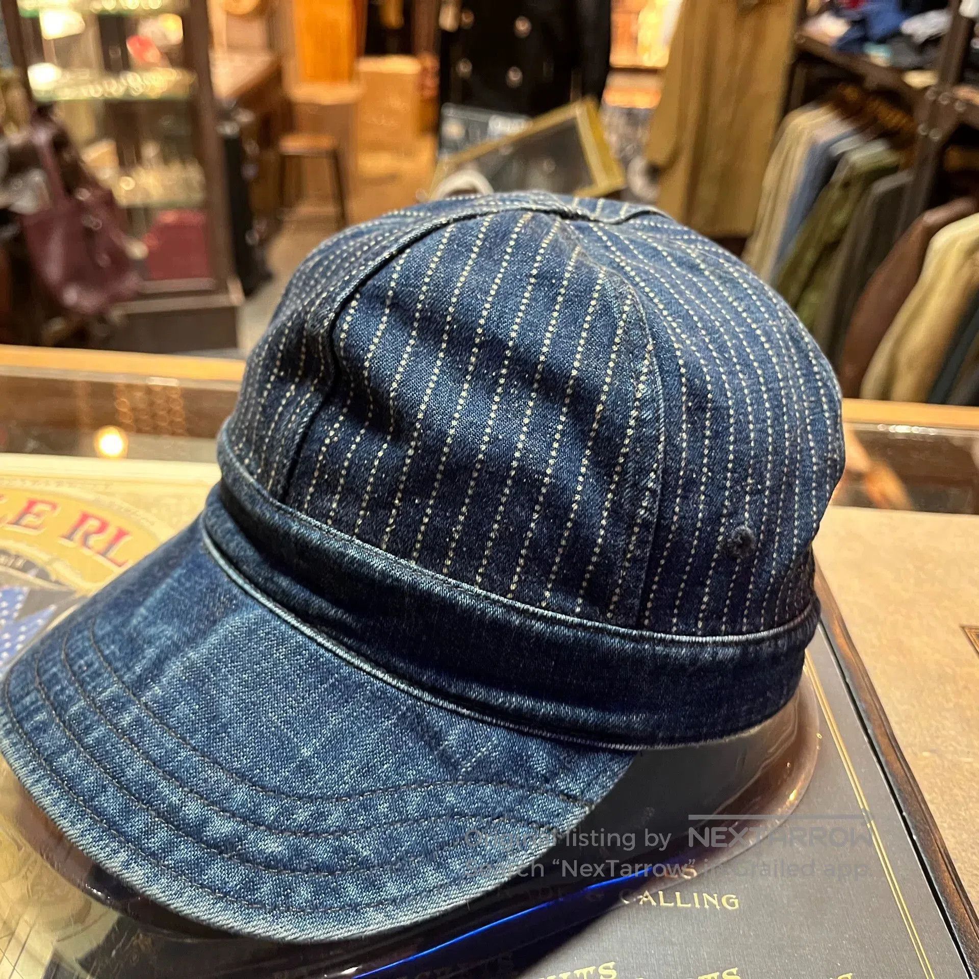 RRL Ralph Lauren RRL Wabash Indigo Dyed Engineer Cap. Size ONE SIZE - 3 Thumbnail