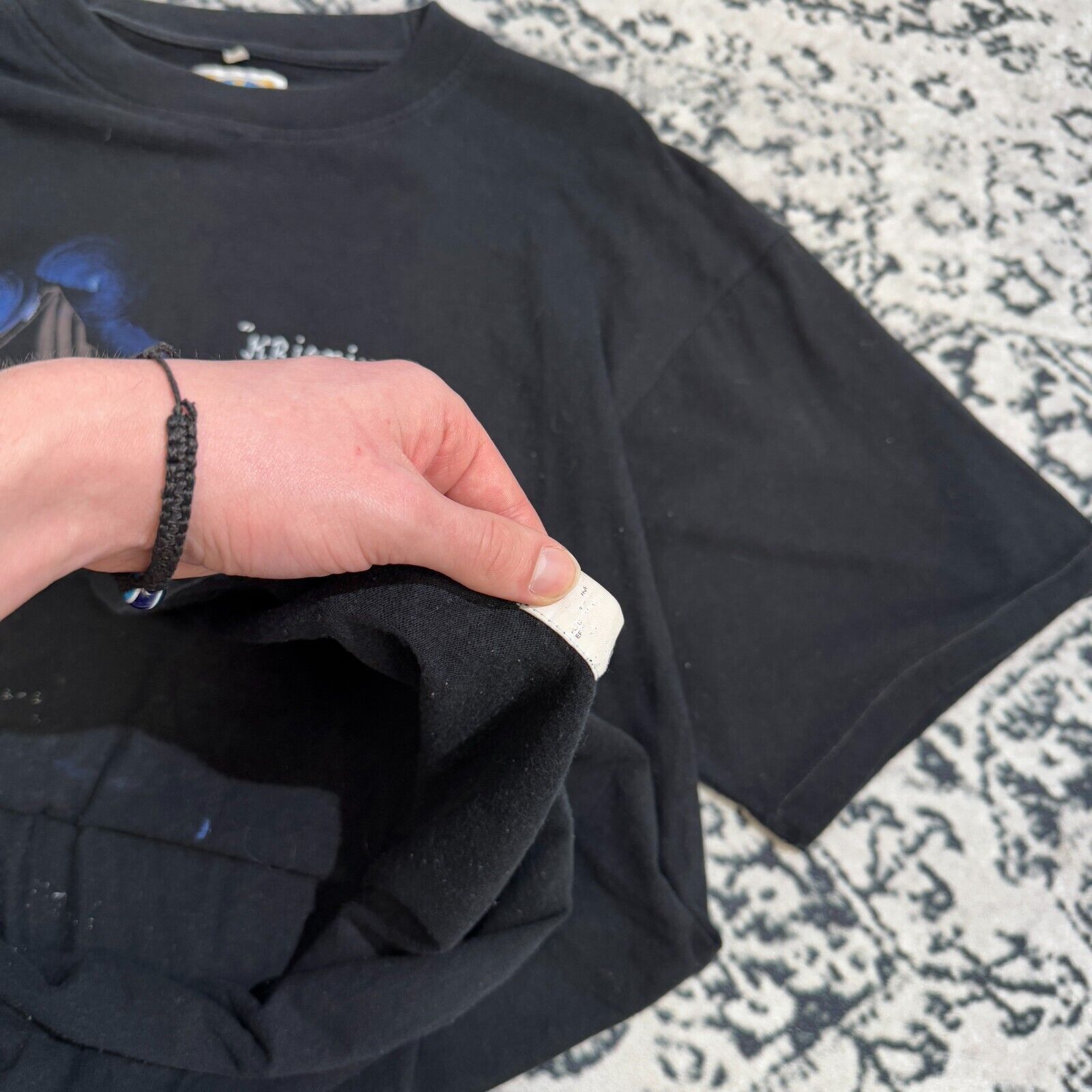 Vintage Black Cotton T-Shirt Size L Christina Matilda Art Sweden Size US L / EU 52-54 / 3 - 11 Thumbnail