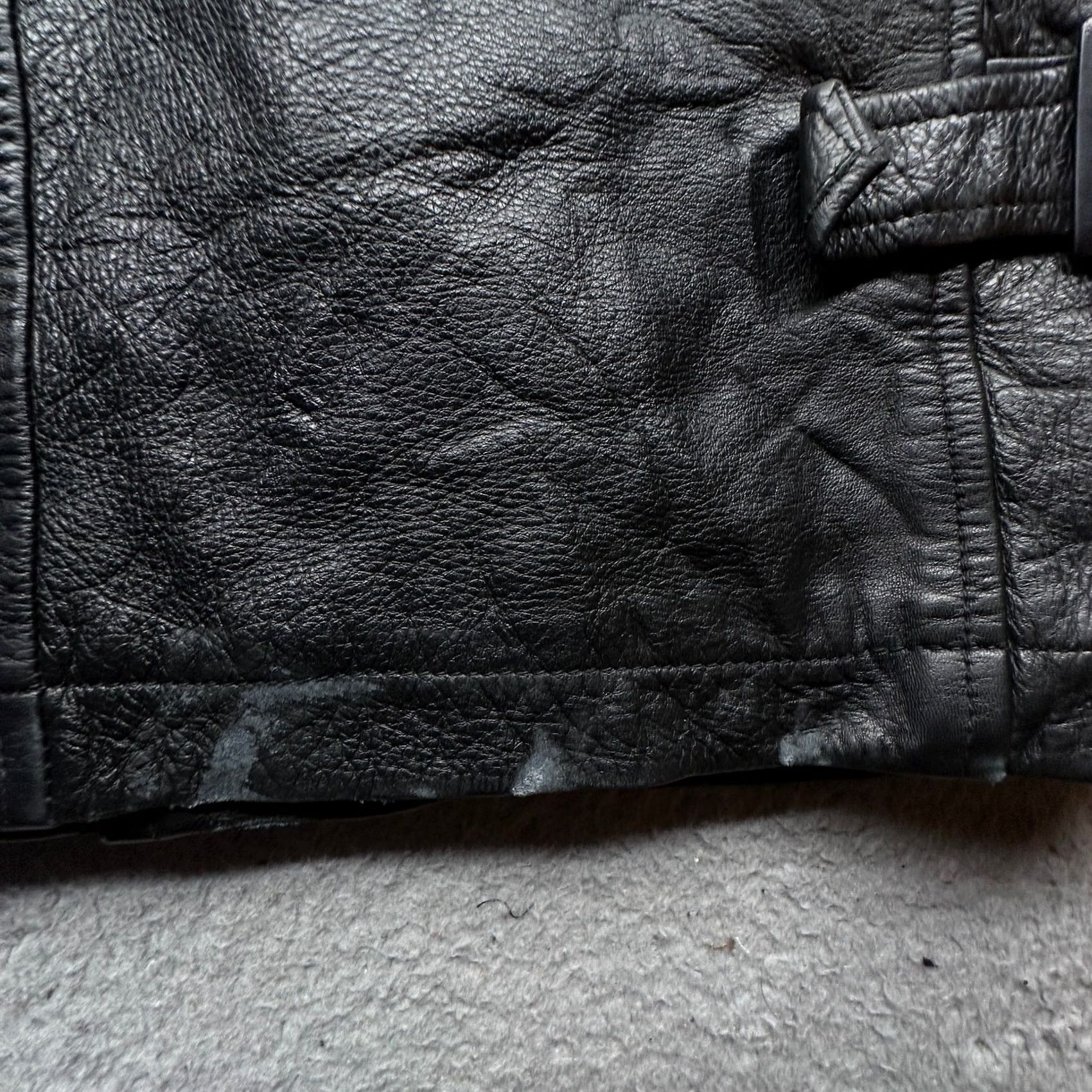 Vintage Wilsons Leather Full Zip Overcoat Black XL Pockets Quilt Lined Coat Mens Size US XL / EU 56 / 4 - 7 Thumbnail