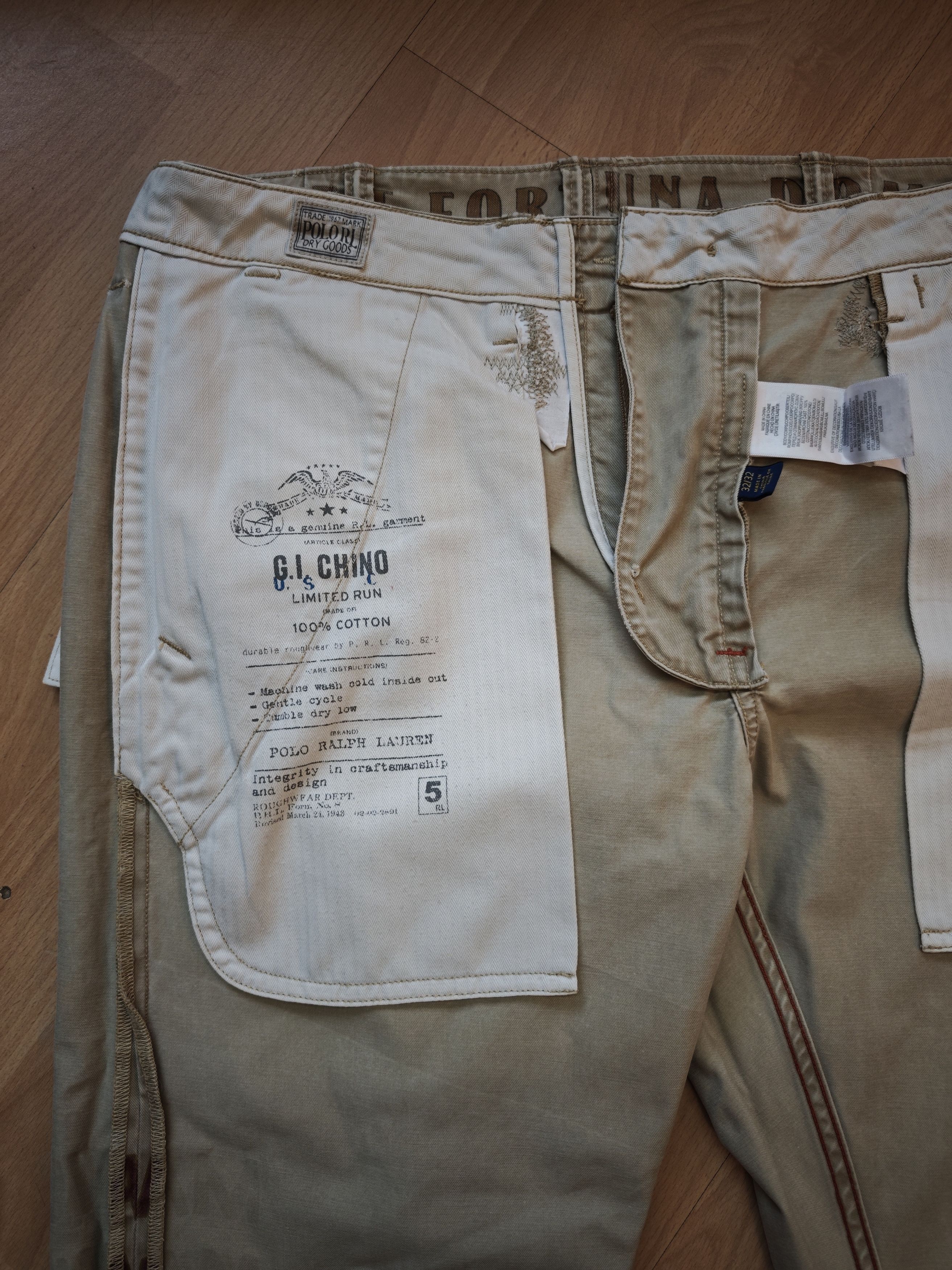 Polo Ralph Lauren BANNED PRL Chino Graphique Droit - RARE Phi Beta Sigma Edit. Size US 32 / EU 48 - 9 Thumbnail