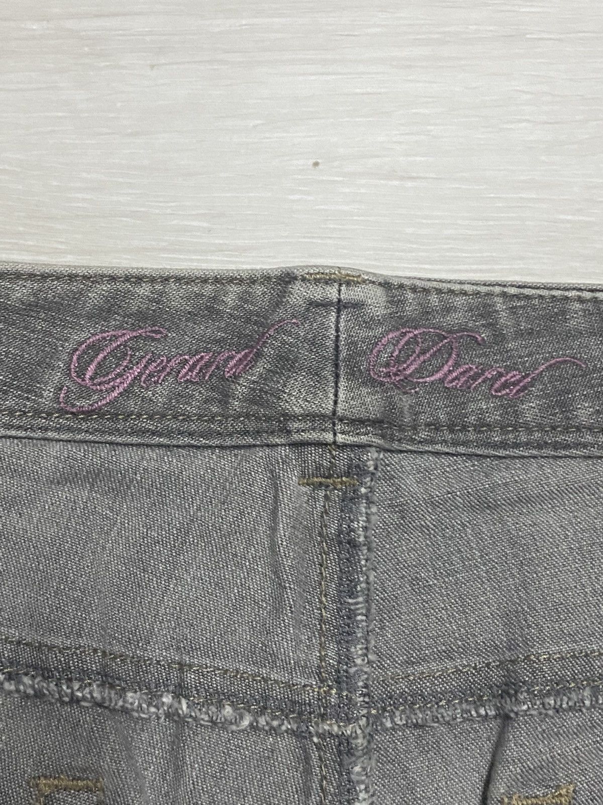 Japanese Brand Vintage Japanese Gerald Darel Grey Embroidery Flare Jeans Size US 30 / EU 46 - 12 Thumbnail