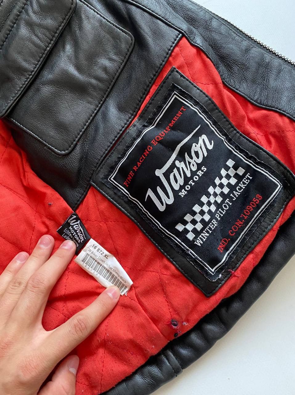 Vintage Vintage Warson motors leather jacket RARE Size US XL / EU 56 / 4 - 7 Thumbnail