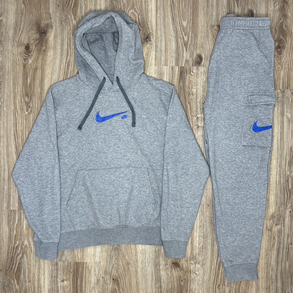 Nike Nike Tracksuit Suit Set Grey Logo Swoosh Tech Fleece Size US S / EU 44-46 / 1 - 1 Thumbnail