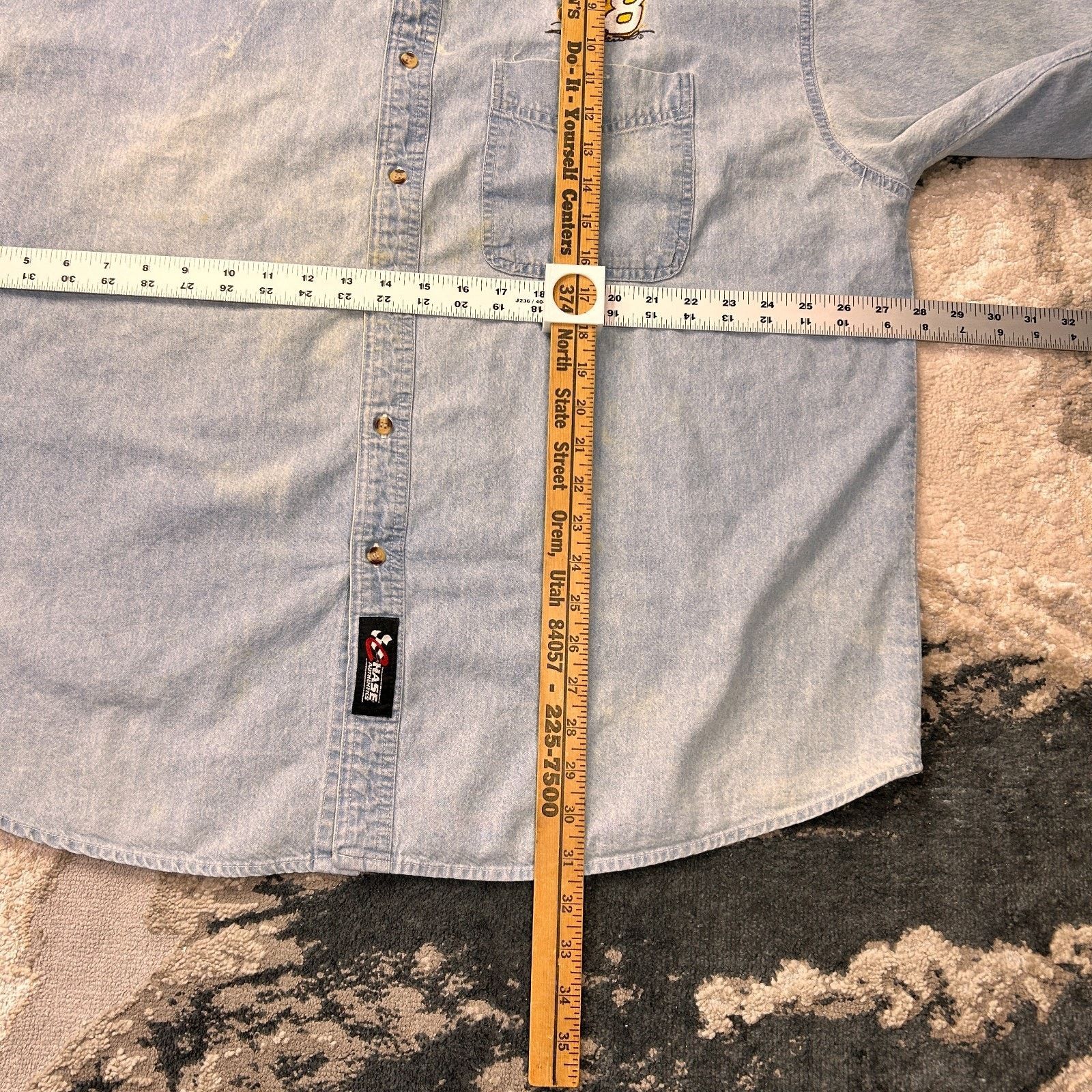 & Other Stories Vintage Chase Authentic NASCAR Denim Shirt Mens 3XL Blue Size US XXL / EU 58 / 5 - 6 Thumbnail
