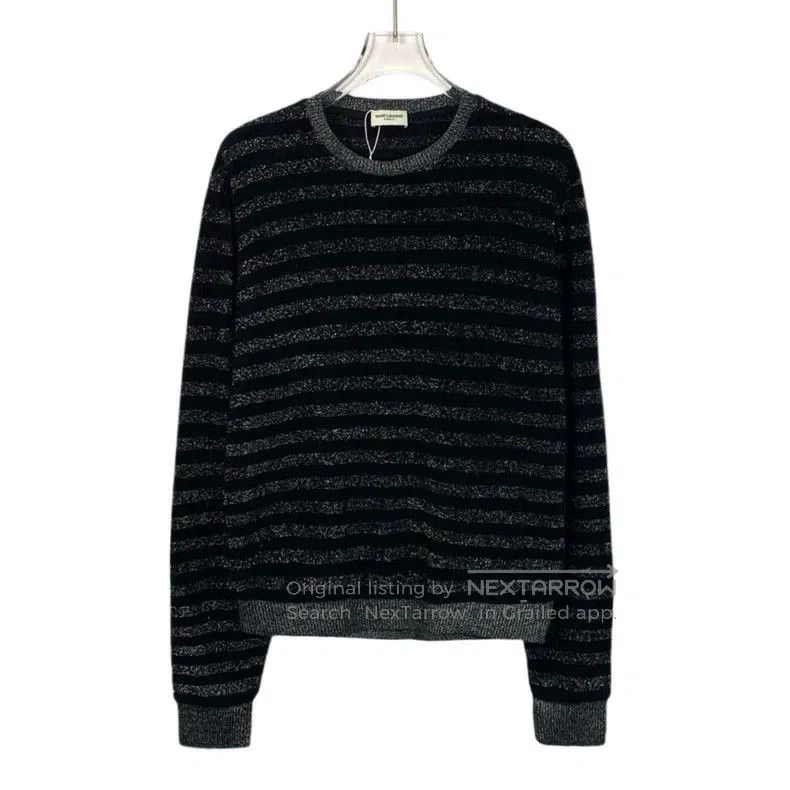 Saint Laurent Paris Saint Laurent Paris Black striped knitted sweater. Size US M / EU 48-50 / 2 - 1 Thumbnail
