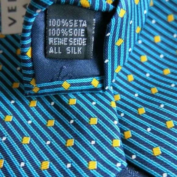 Versace Versace Handmade Classic V2 Multcolor Print Silk Neck Tie Size ONE SIZE - 6 Thumbnail