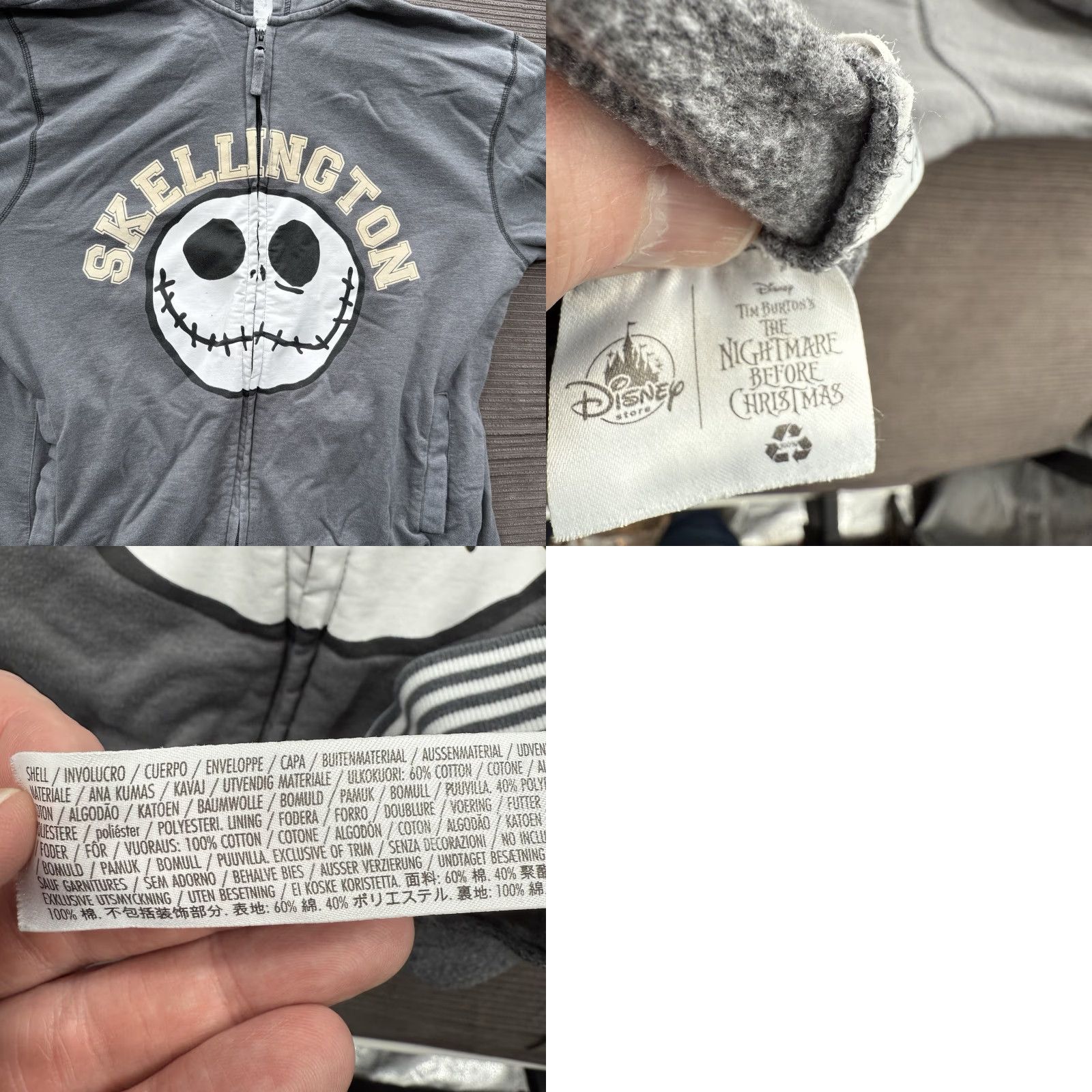 Disney Disney Parks Nightmare Before Christmas Jack Skellington Hoodie Women Gray XL Size XL / US 12-14 / IT 48-50 - 8 Thumbnail