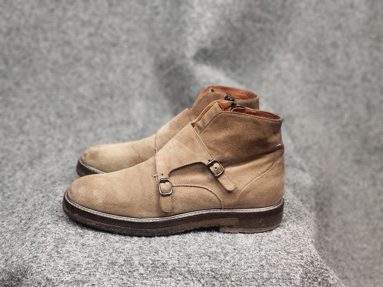 Other Camerlengo Italy Design Suede Brown Classic Buckle Boots Size US 6 / EU 39 - 15 Thumbnail