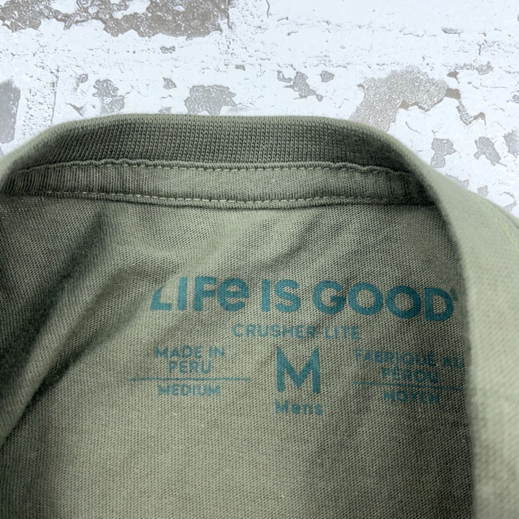 Life is Good Life is Good Crusher Tee Men M Green Shirt Logo Graphic Print Dad Modern Vintage No N/A Size US M / EU 48-50 / 2 - 3 Thumbnail