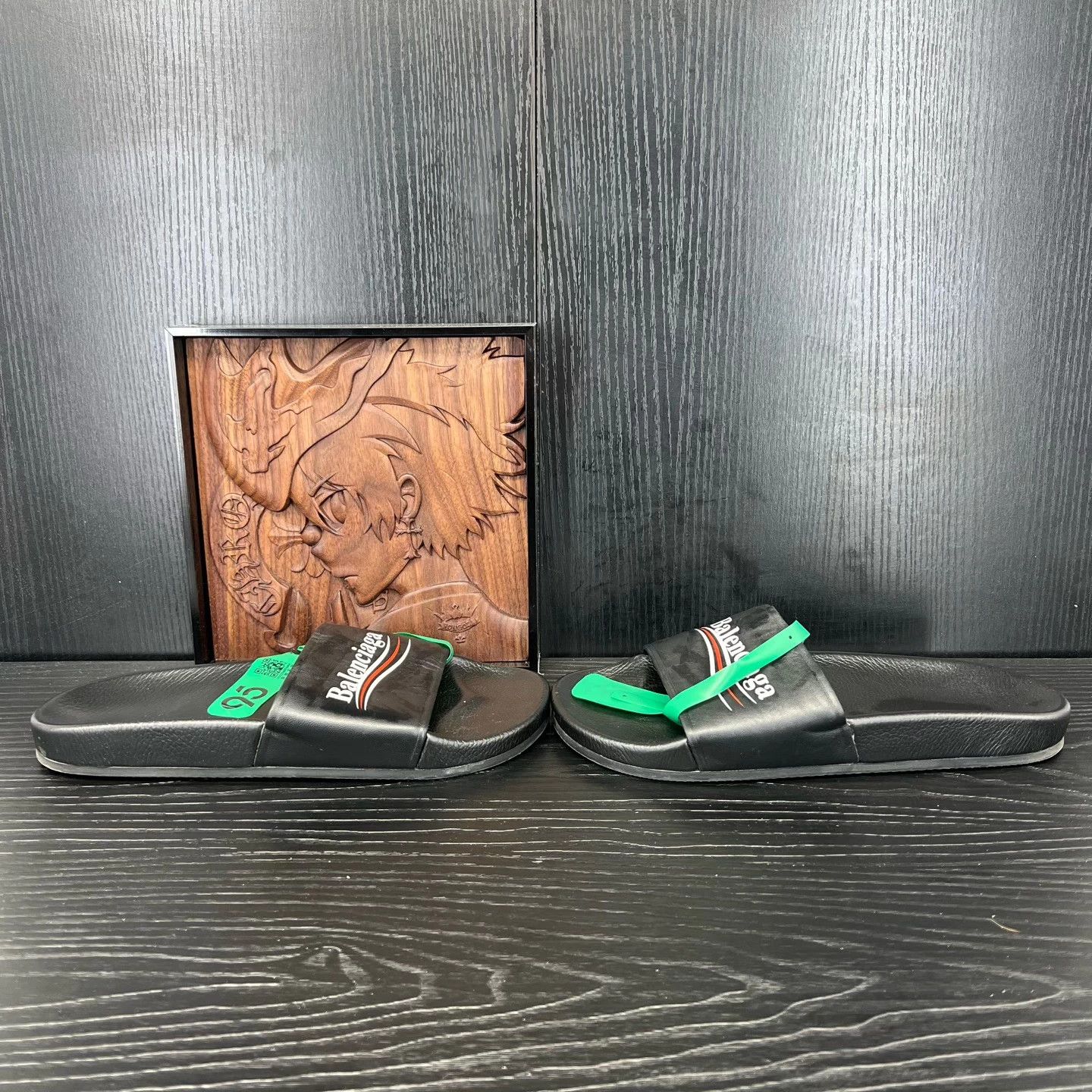 Balenciaga Balenciaga Coke Wave Slippers Black 41 Like New Size US 8 / EU 41 - 2 Thumbnail