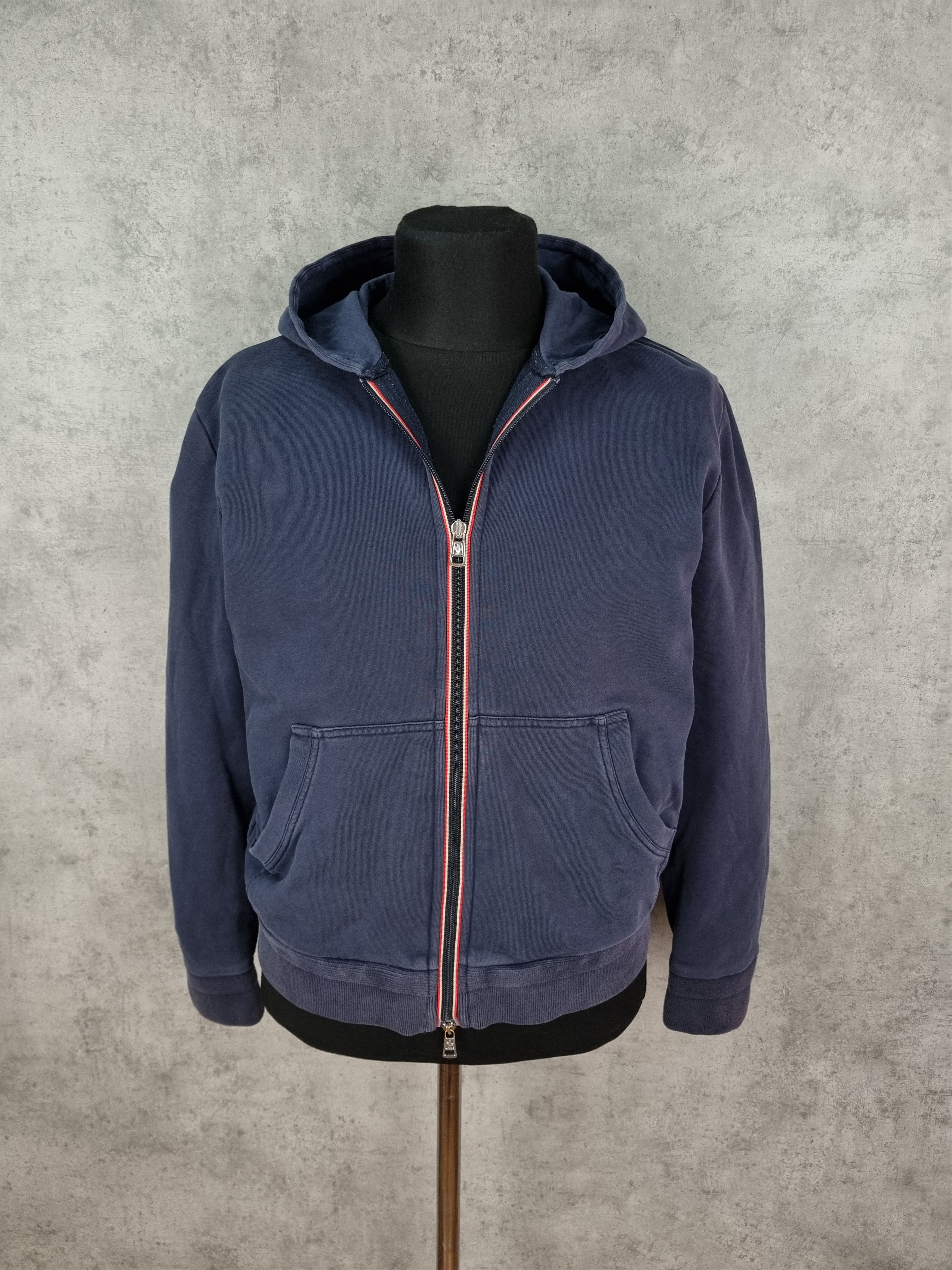 Moncler × Vintage Faded Moncler Knitted Zip Up Hoodie Size US M / EU 48-50 / 2 - 14 Thumbnail