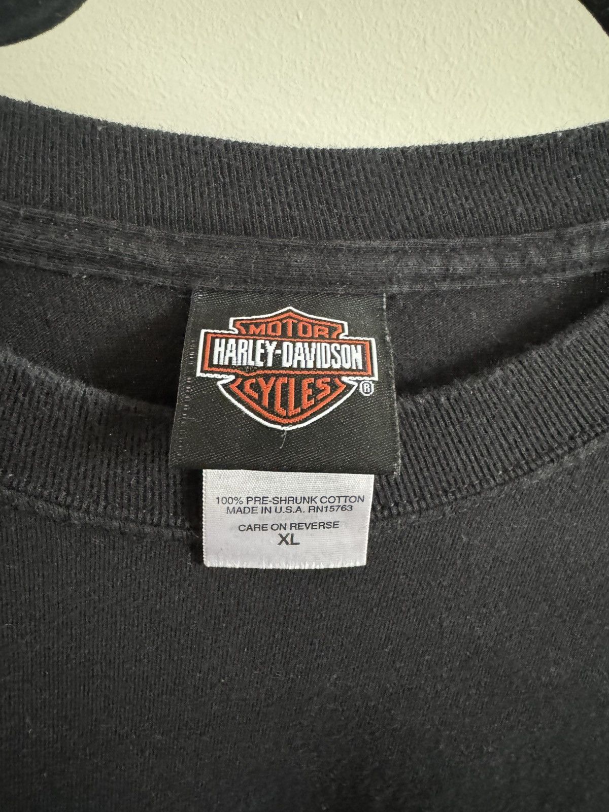 Harley Davidson × Vintage Harley Davidson Black Heavy Weight Tee Size US XL / EU 56 / 4 - 5 Thumbnail
