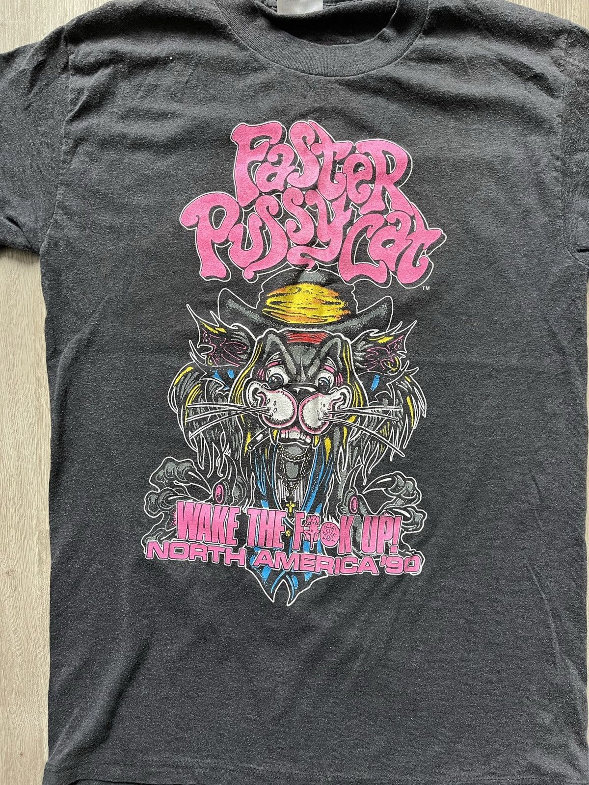 Vintage VERY RARE 1990 Faster Pussycat Tour T-Shirt Size US XS / EU 42 / 0 - 6 Thumbnail
