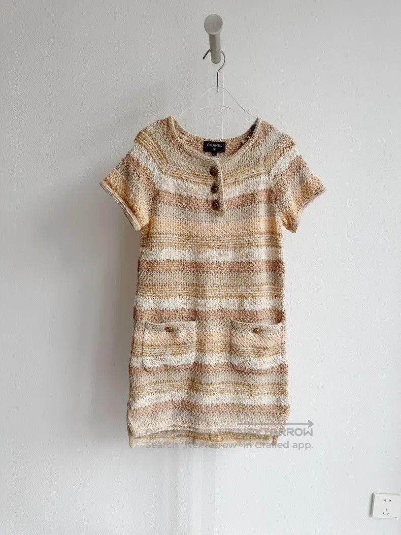 Chanel Chanel Greek series colour-block striped knitted dress Size XXS / US 00 / IT 34 - 2 Thumbnail