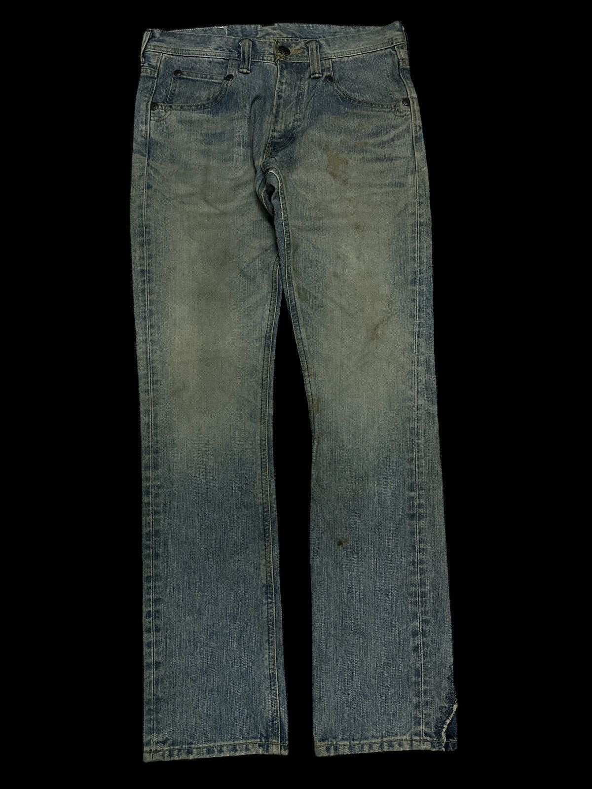 POST ARCHIVE FACTION (PAF) Distress Denim 💥 Vintage Lee Kansas Usa Distress no Washed💥 Size US 30 / EU 46 - 1 Thumbnail