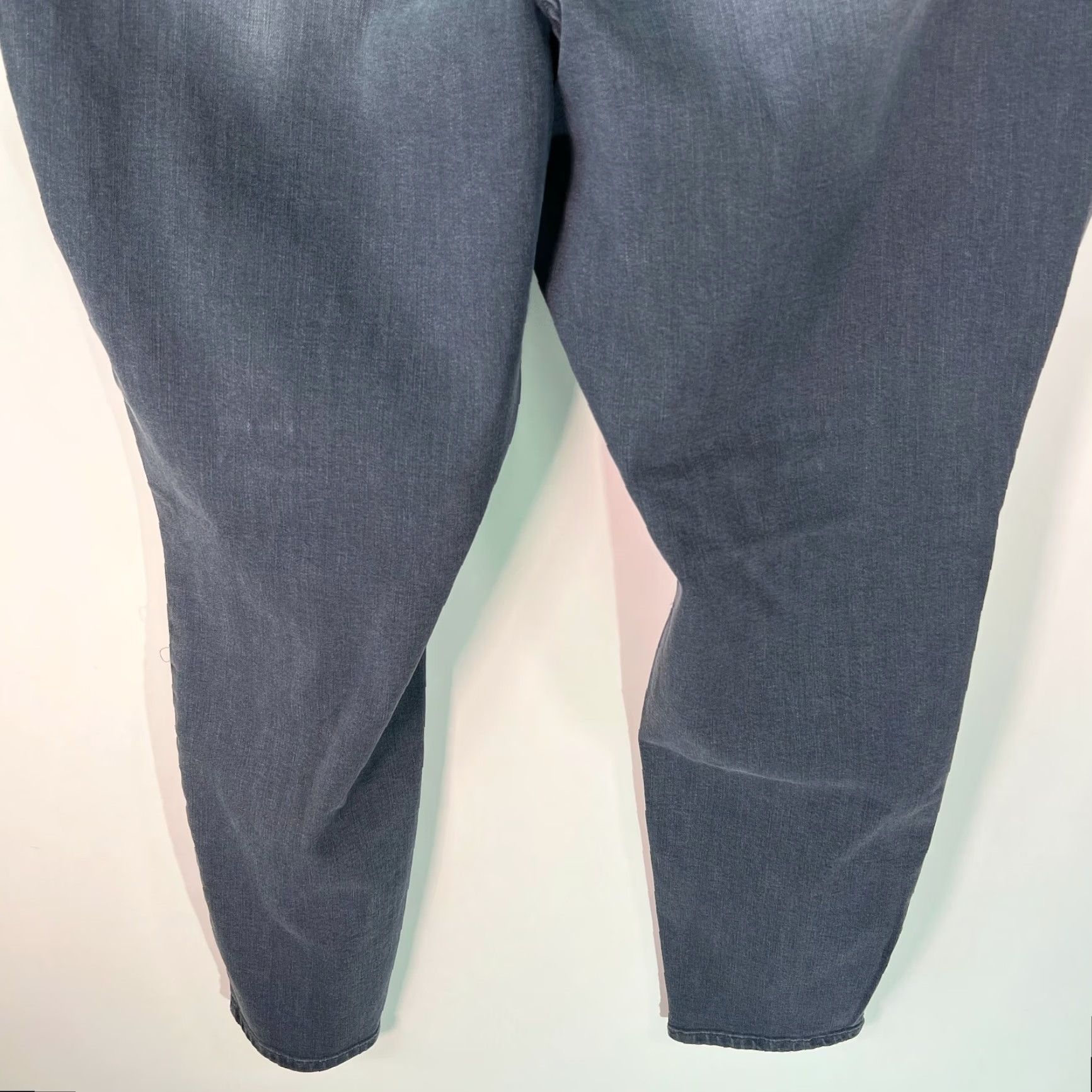 Lee Lee Jeans Skinny Gray Denim Size 24W Plus Long Women's High Rise Slimming Fit 5-Pocket Size 42" / US 20 - 4 Thumbnail