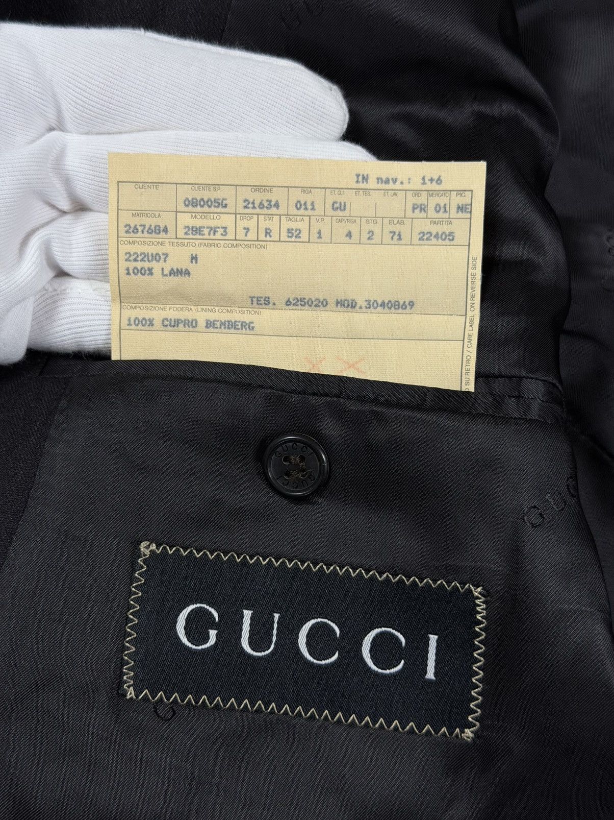 Gucci Gucci Classic Black Suit | Original | Size 52 | Size 52L - 13 Thumbnail