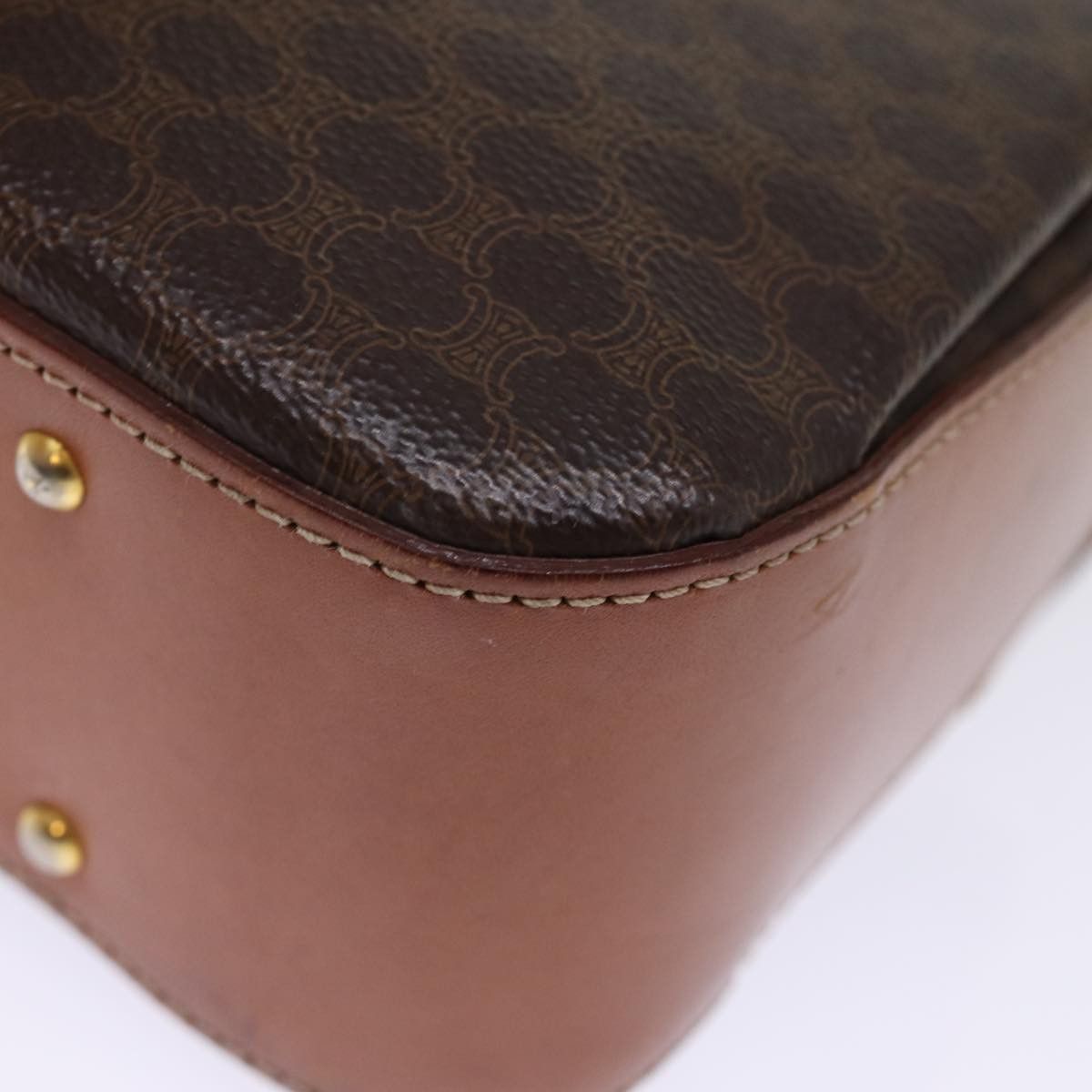 Celine CELINE Macadam Canvas Hand Bag Pvc Brown Size ONE SIZE - 13 Thumbnail
