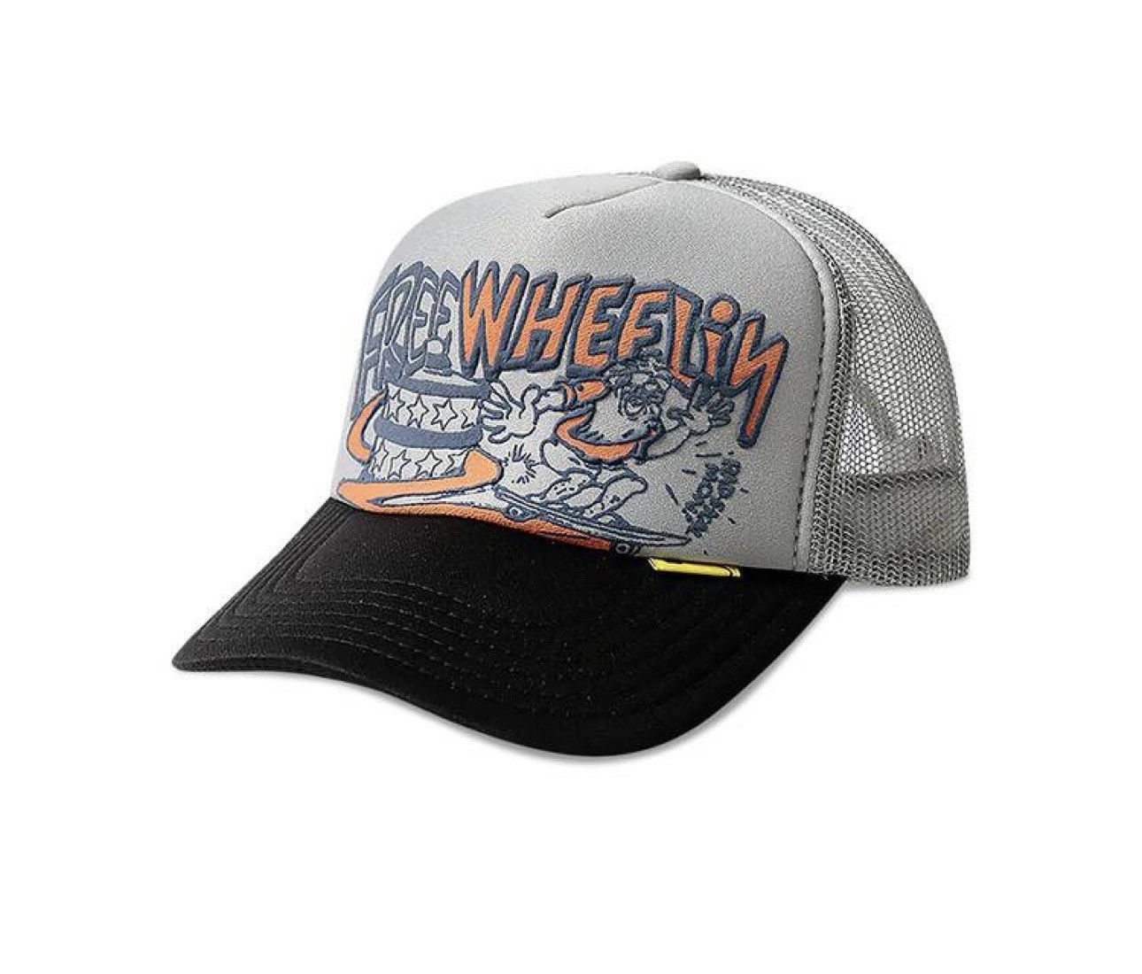 image of Kapital Free Wheelin’ Trucker Hat in Grey, Men's