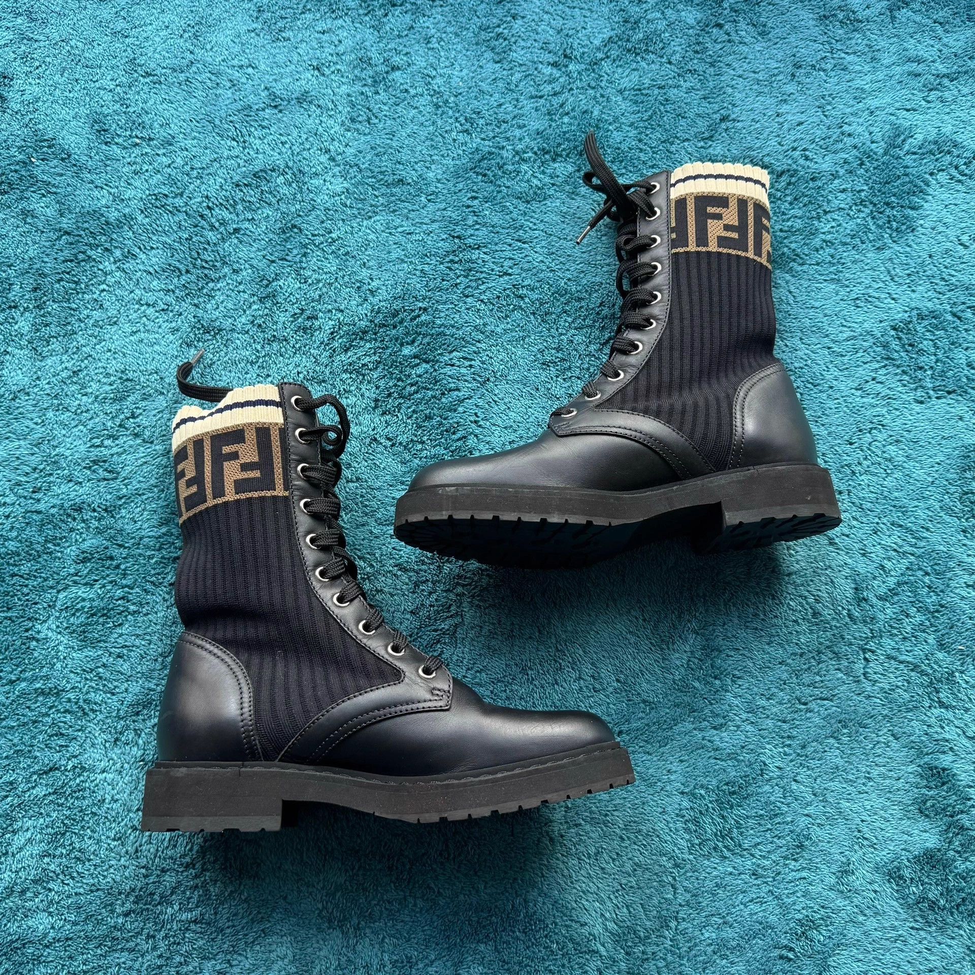 Fendi Fendi Zucca Print Knee-High Boots Size 35 Near New Size US 4 / IT 34 - 3 Thumbnail