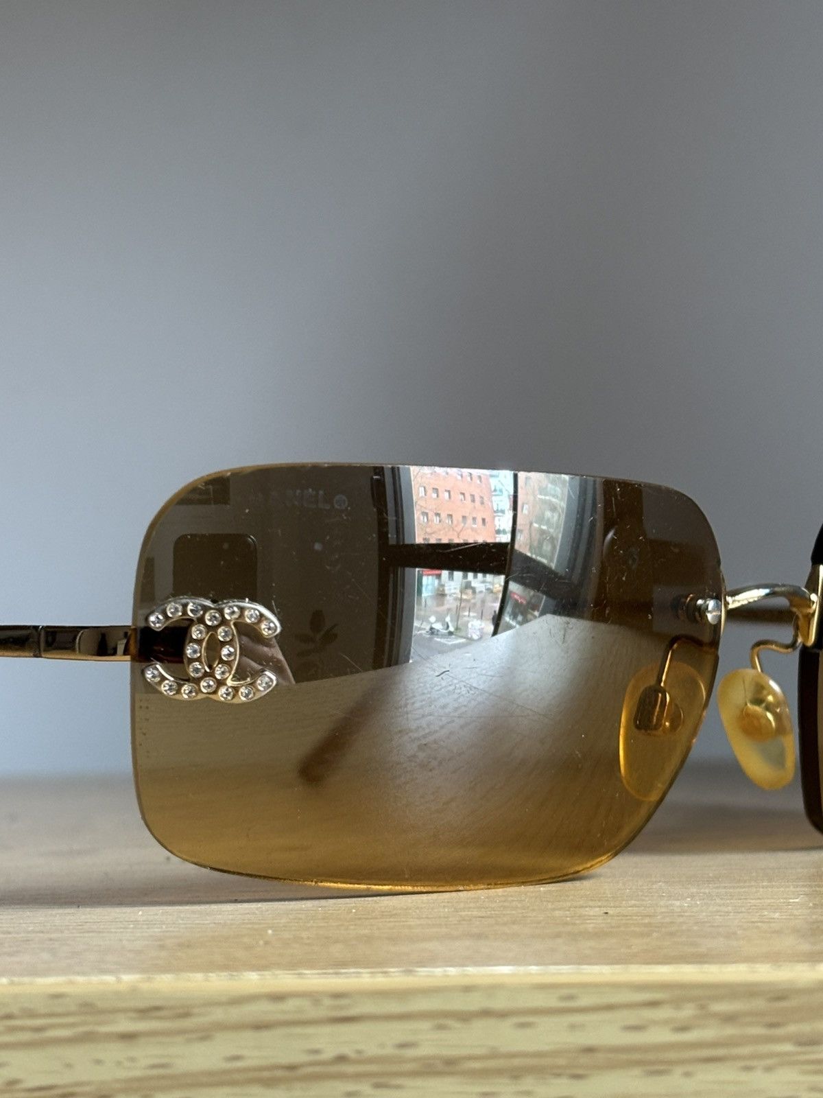 Chanel × Vintage CHANEL Sunglasses 4017-D Rimless Rhinestones Vintage Size ONE SIZE - 6 Thumbnail