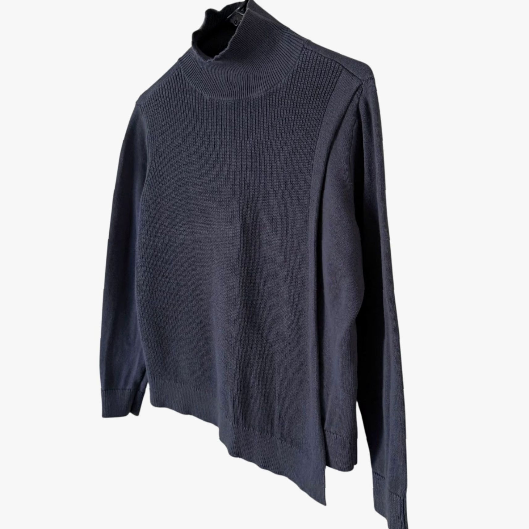Vintage Haven Well Within Women's Turtleneck Sweater Small Blue Knit Cashmere Cotton Fall Winter Casual Size S / US 4 / IT 40 - 2 Thumbnail