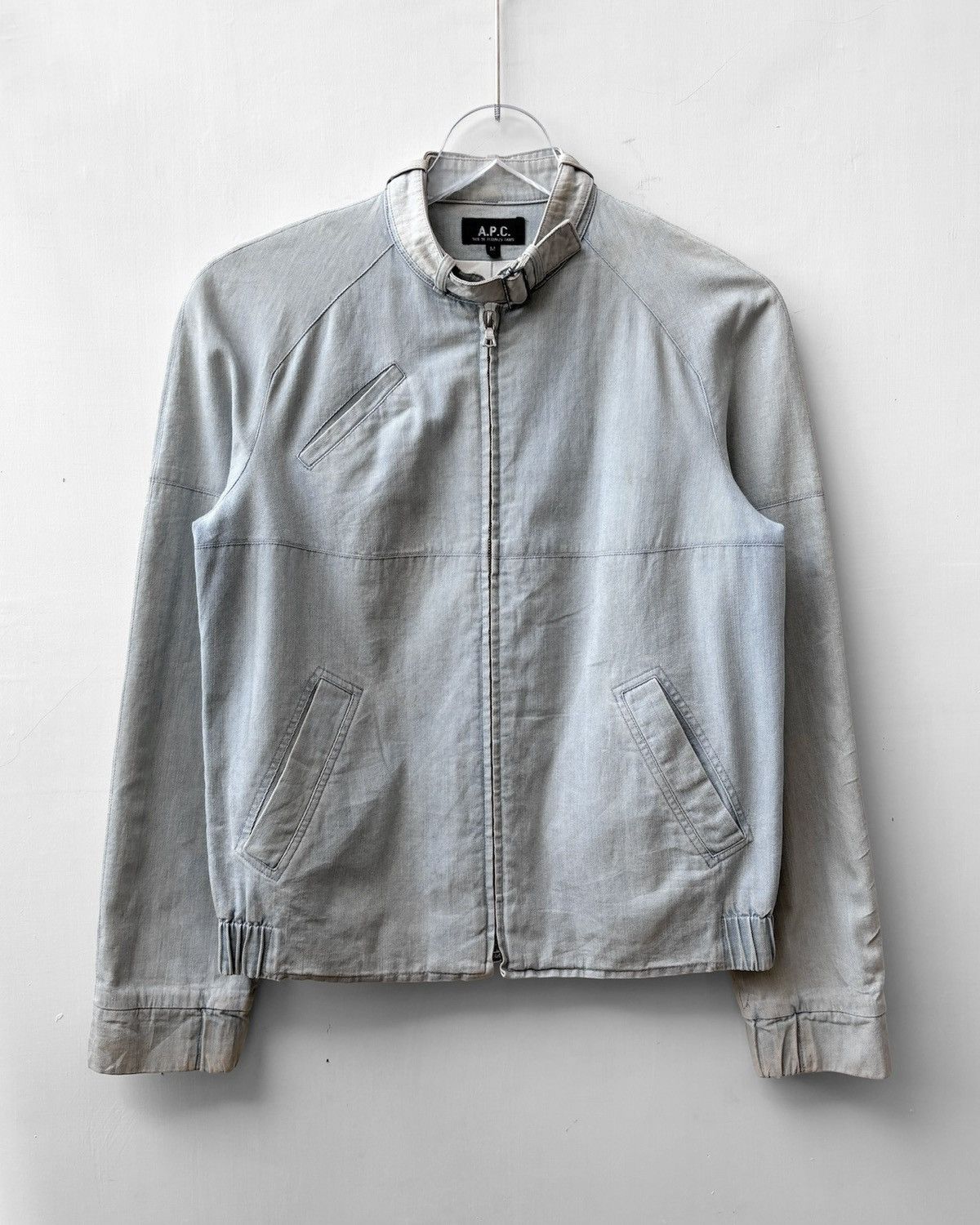 A.P.C. Ss2003 Denim Moto Biker Jacket Size US M / EU 48-50 / 2 - 2 Thumbnail