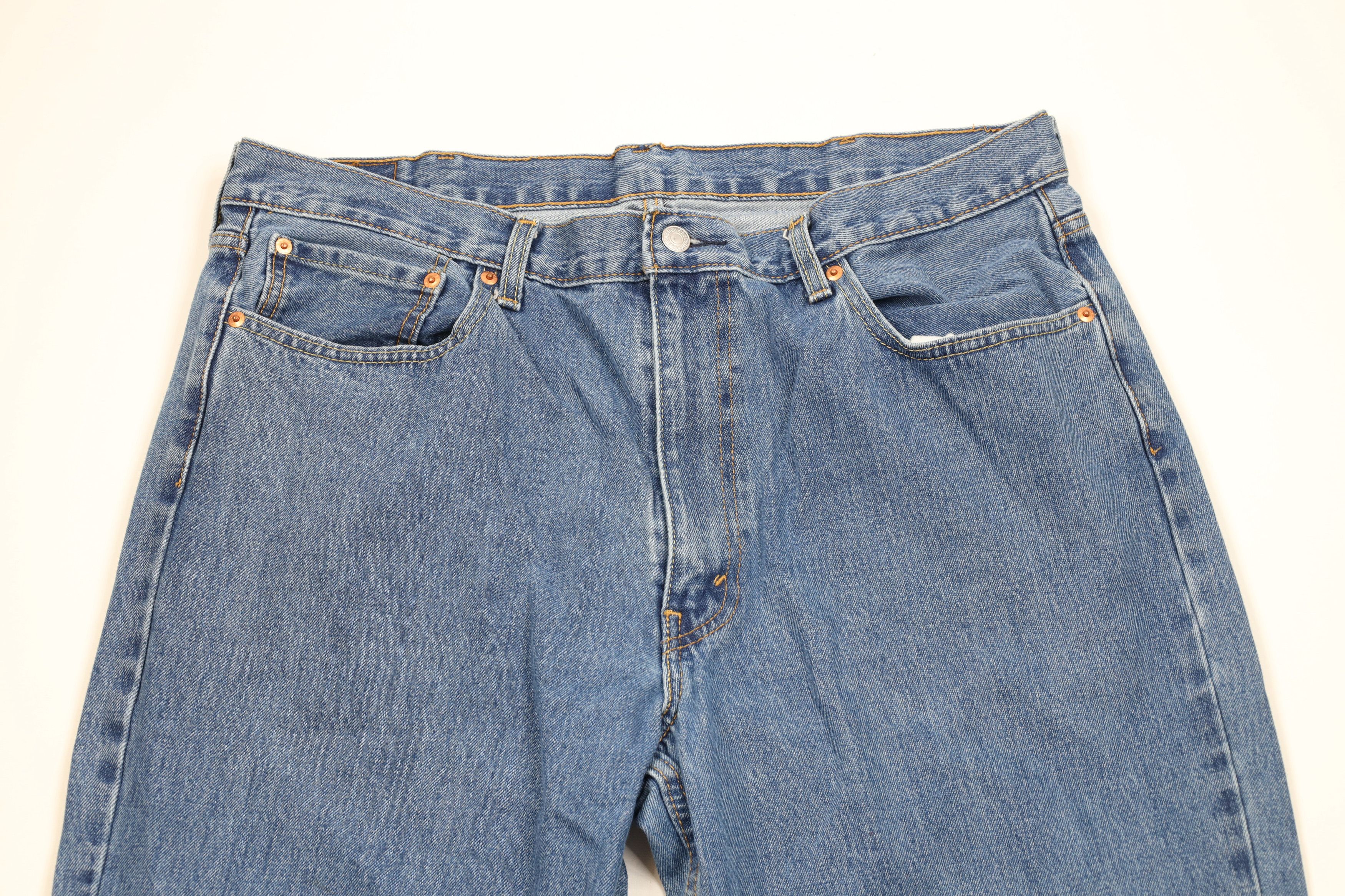 Levi's Vintage Y2K Levis 550 Relaxed Fit Denim Jeans Blue Cotton Size US 40 / EU 56 - 2 Thumbnail