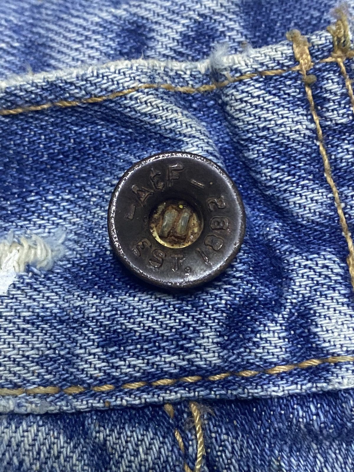 Seditionaries Vintage Handcraft Ambercrombie And Fitch Mud Wash Baggy Jean Size US 32 / EU 48 - 14 Thumbnail