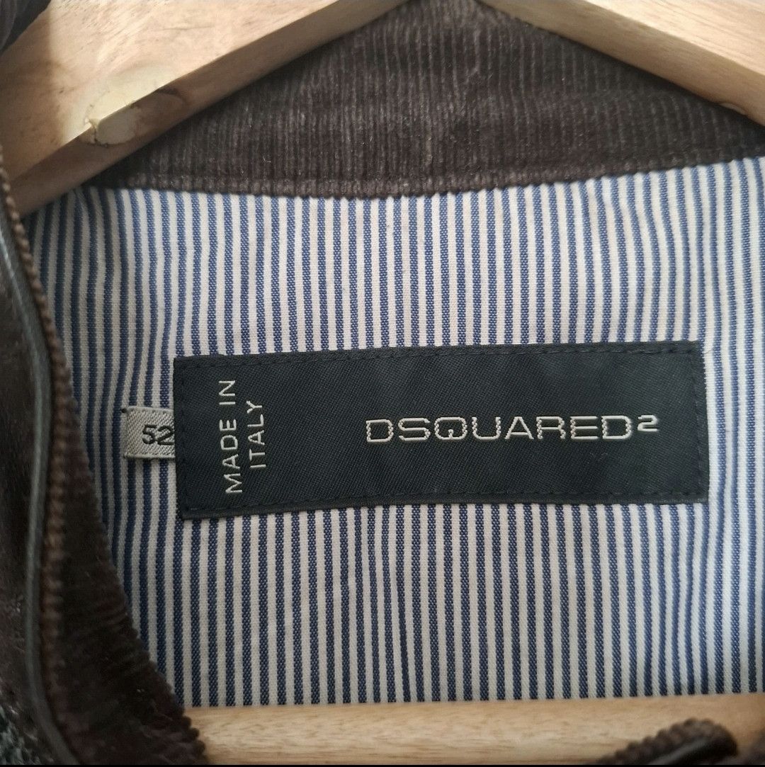 Dsquared2 DSQUARED2 Vintage Brown Leather Wool Zip Up Biker Jacket Size US XL / EU 56 / 4 - 8 Thumbnail