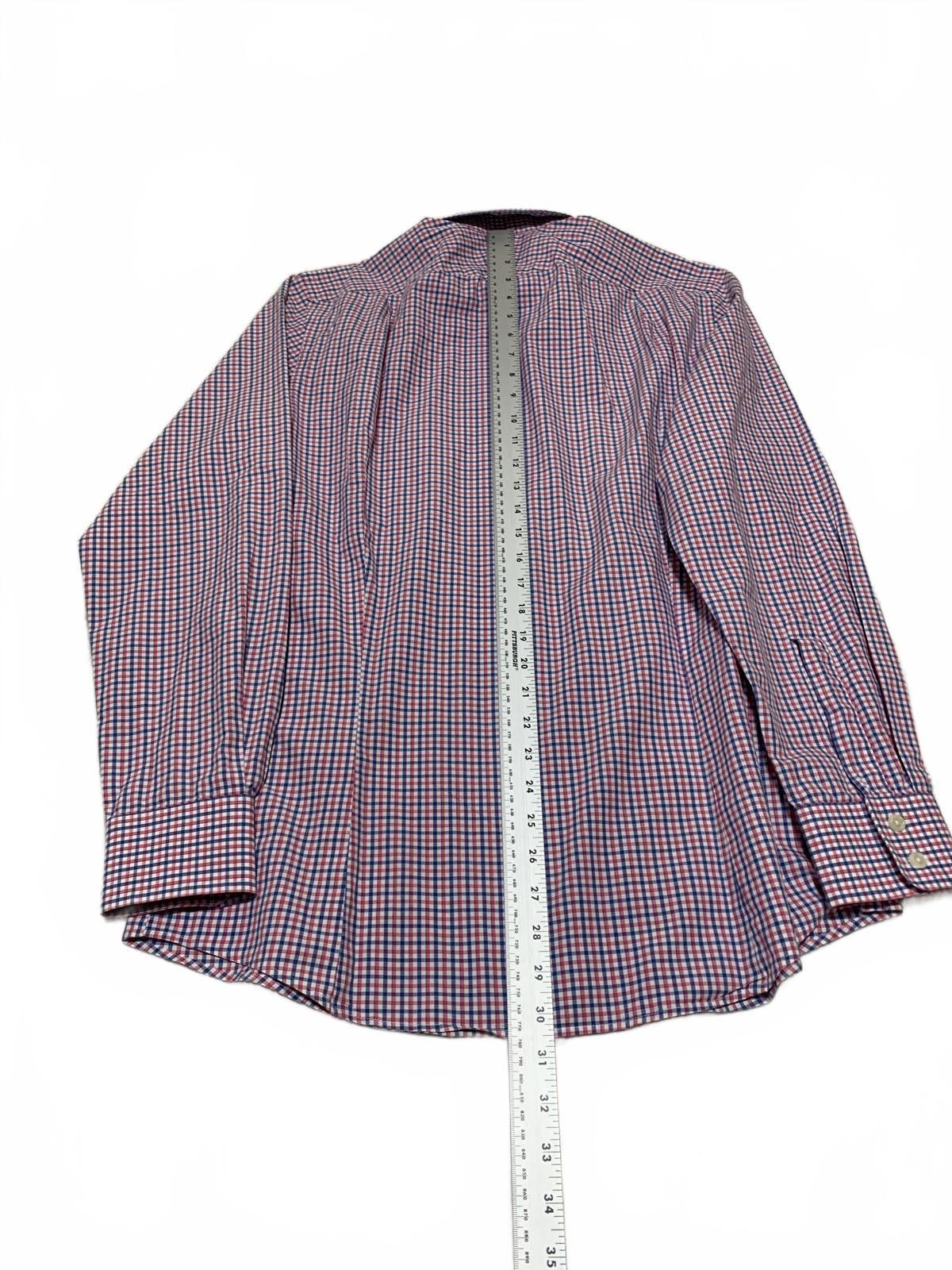 Charles Tyrwhitt Charles Tyrwhitt Slim Fit Men's 16/36 Red Blue Check Shirt Size 38R - 11 Thumbnail