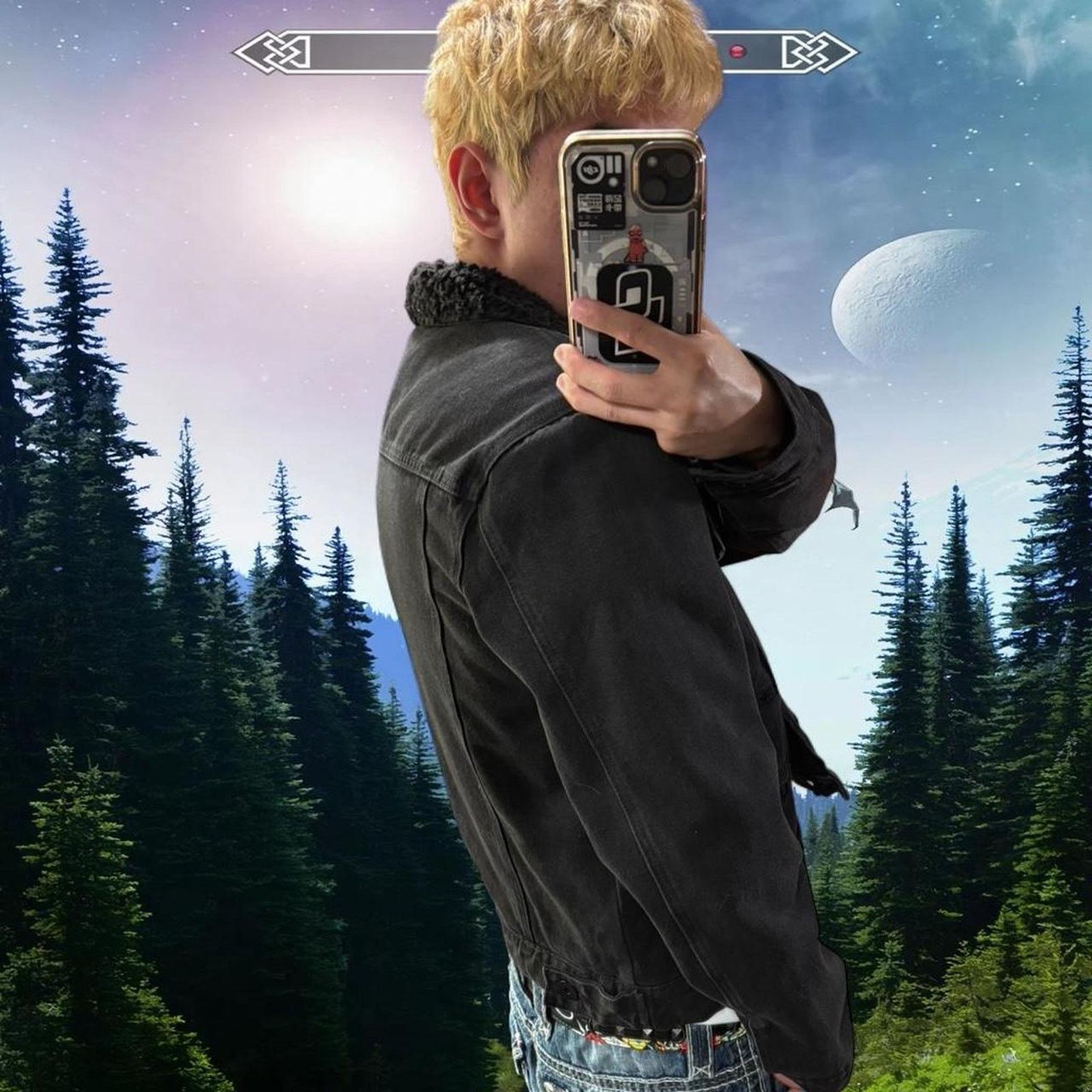 Fashion Nova Black denim murder jacket with Size US S / EU 44-46 / 1 - 2 Thumbnail