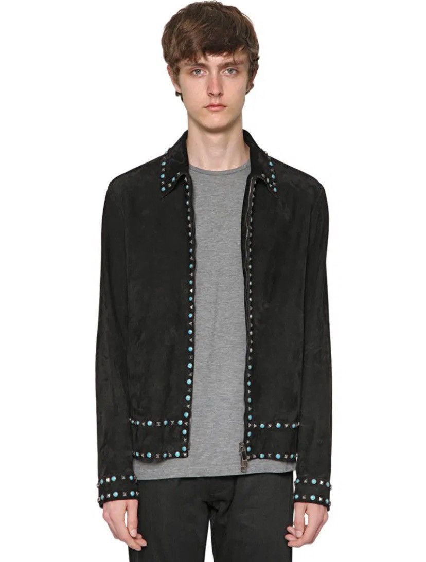 Valentino SS16 Studded Embellished Suede Jacket Size US L / EU 52-54 / 3 - 1 Thumbnail