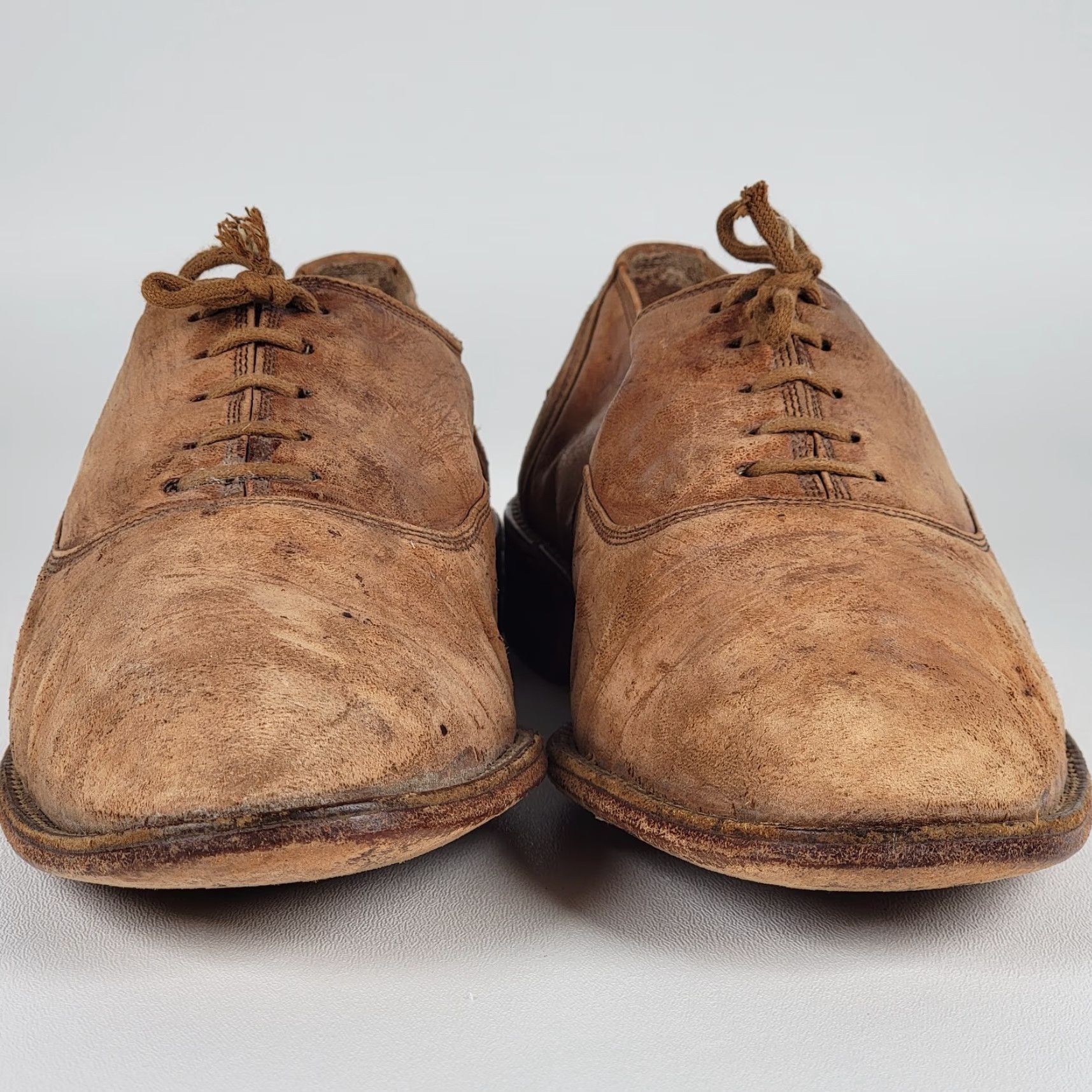 Vintage VINTAGE Wilkes Bashford Men's Dress Shoes Oxford Brown 8D Leather Upper Leather Outsole Lace Up Italy Mens Size US 8 / EU 41 - 3 Thumbnail