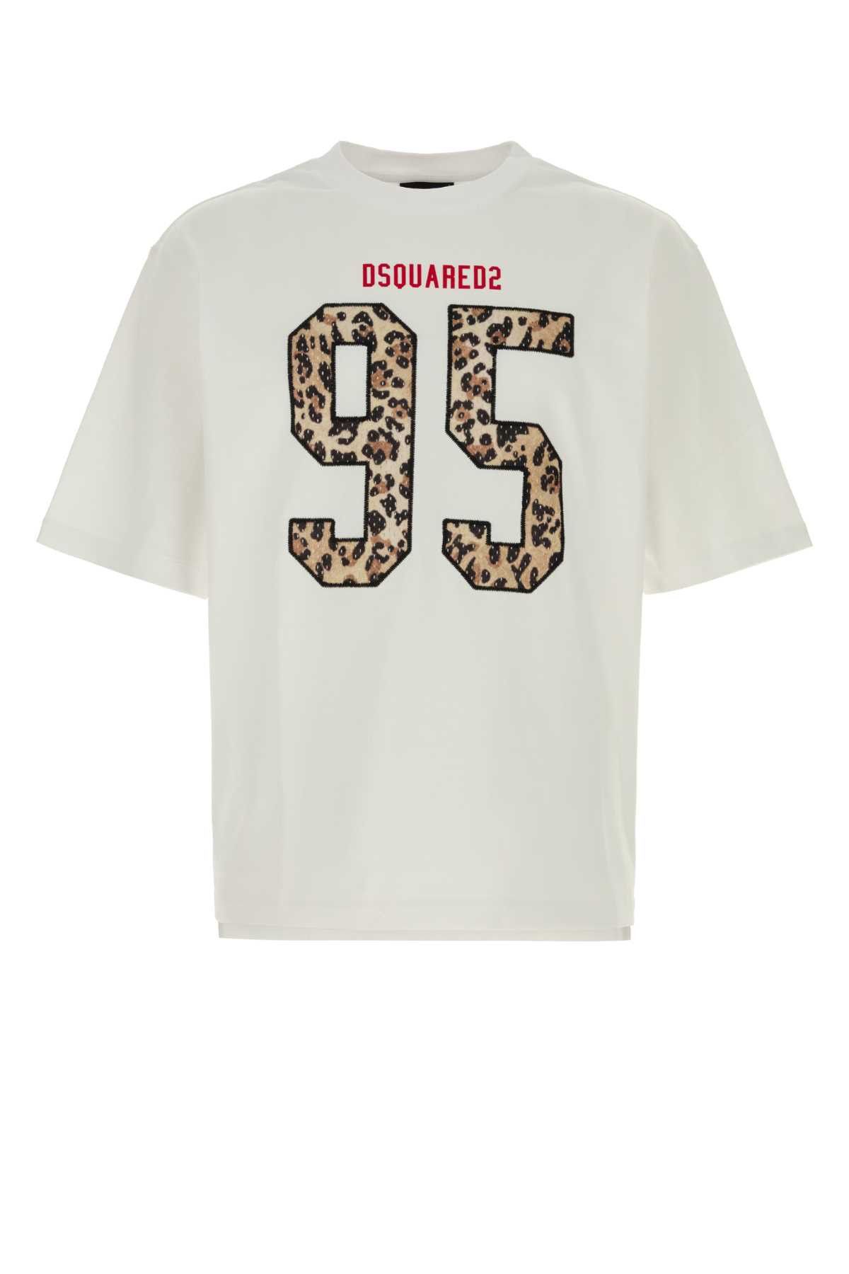 Dsquared2 White Cotton Oversize T-Shirt Size US XL / EU 56 / 4 - 1 Thumbnail