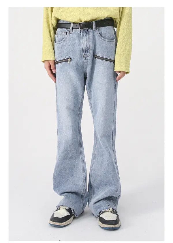 VIBE Men's washed distressed flared jeans Size US 32 / EU 48 - 1 Thumbnail