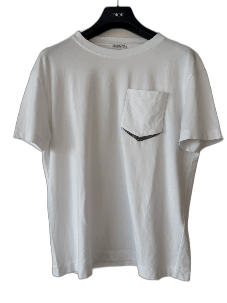 Brunello Cucinelli Brunello Cucinelli Short Sleeve Cotton T-Shirt Size US S / EU 44-46 / 1 - 1 Thumbnail