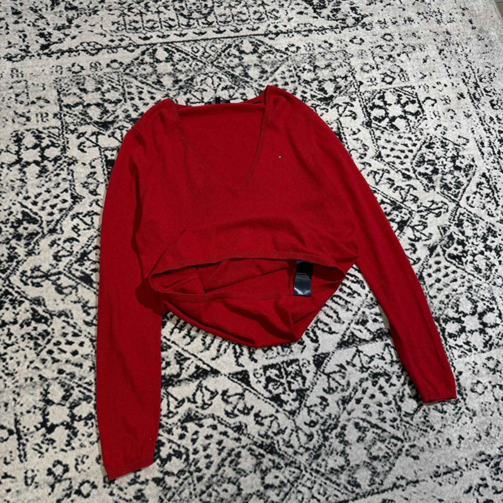Tommy Hilfiger × Vintage Vintage Tommy Hilfiger Unisex Red Cotton Sweater Size XL Size US XL / EU 56 / 4 - 8 Thumbnail