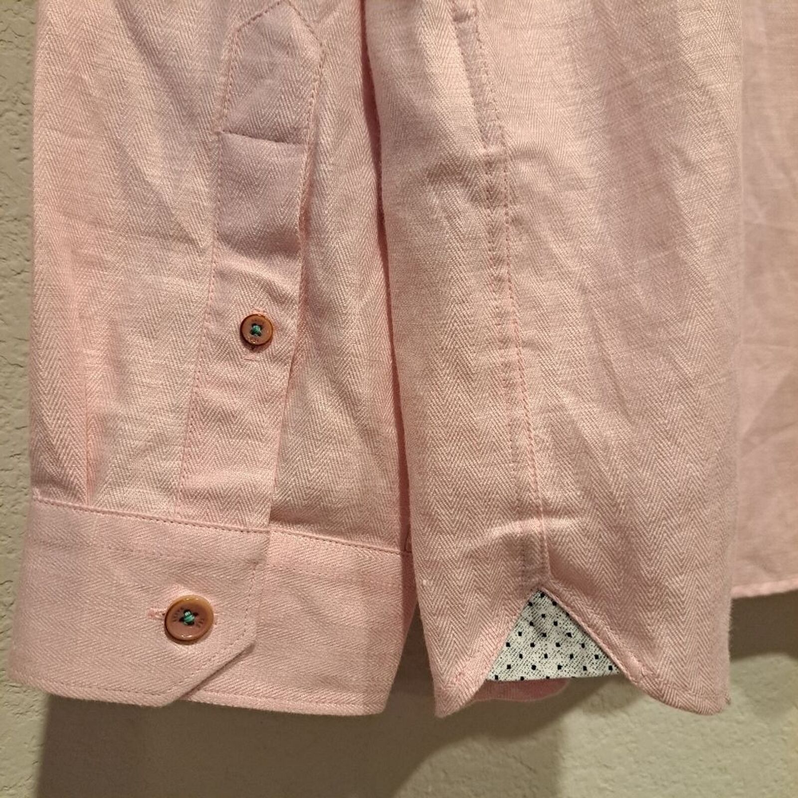 Ted Baker Ted Baker London linen cotton blend pale pink shirt size 6 Size M / US 6-8 / IT 42-44 - 9 Thumbnail