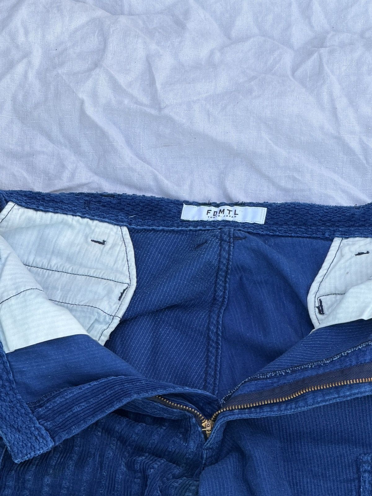FDMTL Indigo Patchwork Corduroy Cargo Pants Size US 32 / EU 48 - 3 Thumbnail