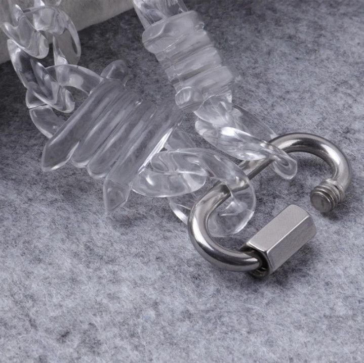 Japanese Brand Unisex Transparent Acrylic Thorns Chain Necklace Size ONE SIZE - 3 Thumbnail