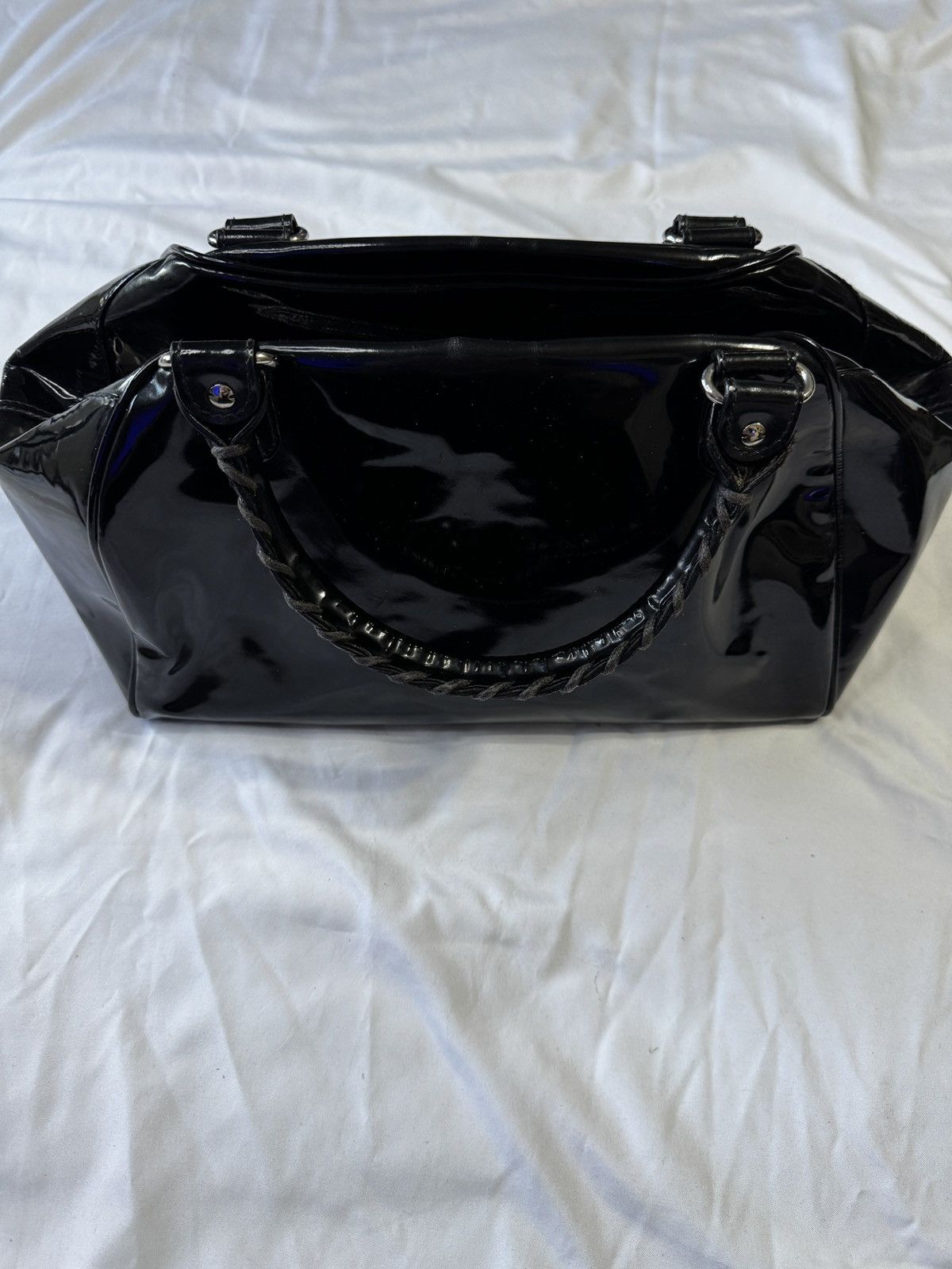 Balenciaga Real Balenciaga black patent leather bowling bag Size ONE SIZE - 2 Thumbnail